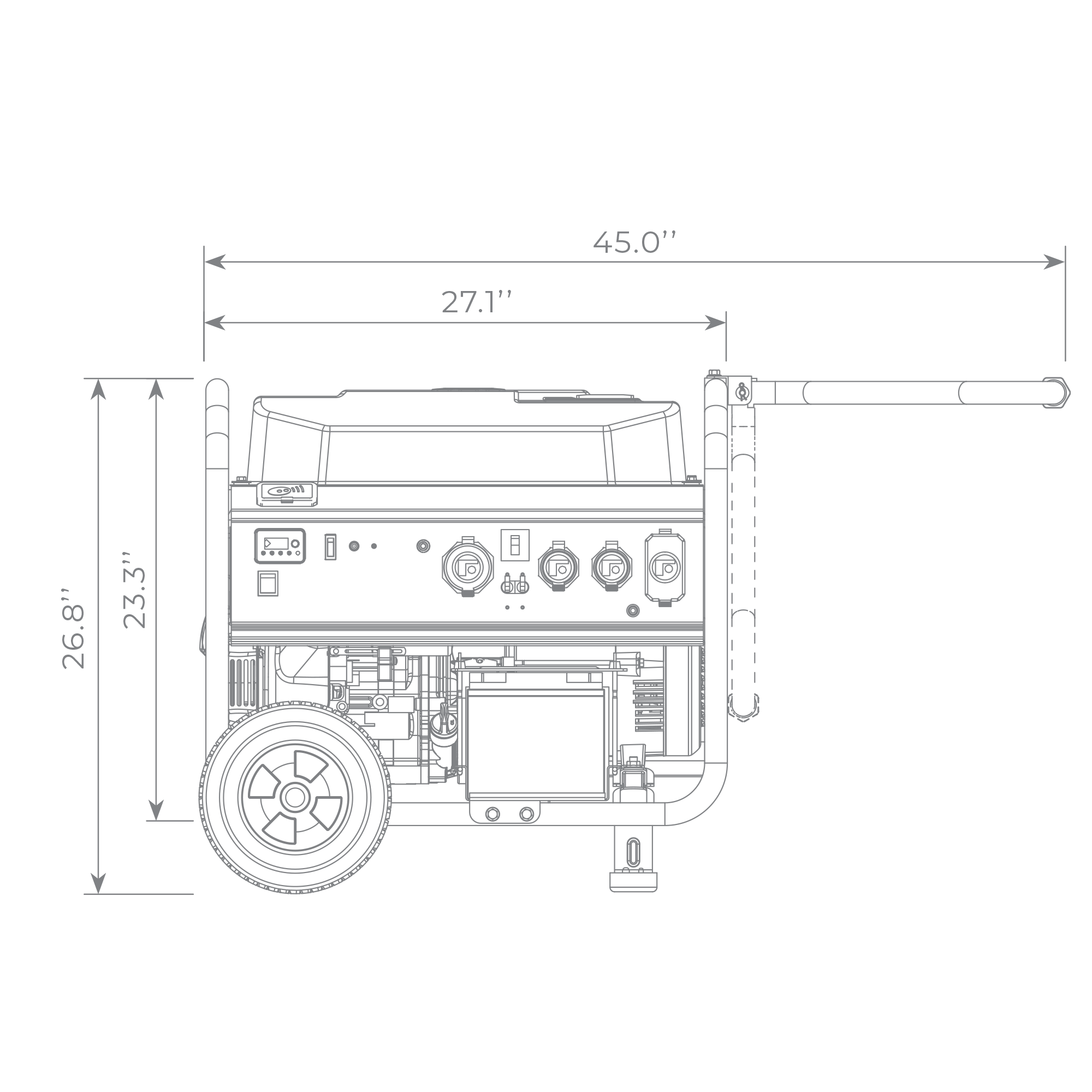 Dual Fuel 5700W Portable Generator with Recoil Start - 120V/240V Output for Camping, Home Backup & Outdoor Power
