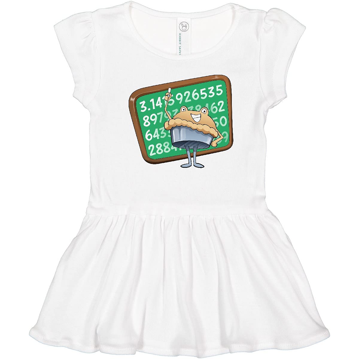 Inktastic Pie Writing Pi on Chalkboard Toddler Dress - Cute Math-Themed Outfit for Baby Girls, Perfect for School, Parties & Photo Shoots