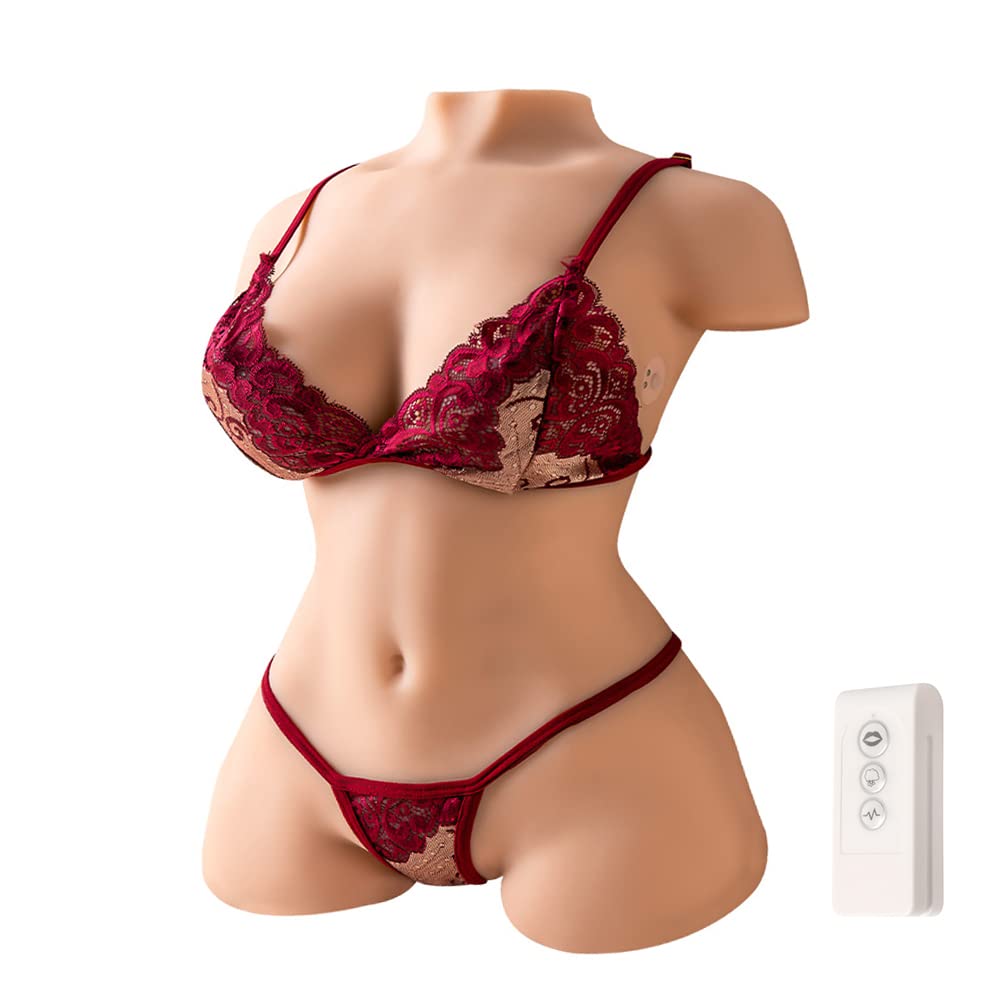 17LB Suction Vibrating Female Torso Sex Doll - 3 in 1 Realistic Ass, Vagina & Boobs for Men | Lifelike Male Masturbator & Pocket Pussy | Perfect for Solo Play, Couples Fun & Discreet Storage (Sucking Vibrating Love Doll)