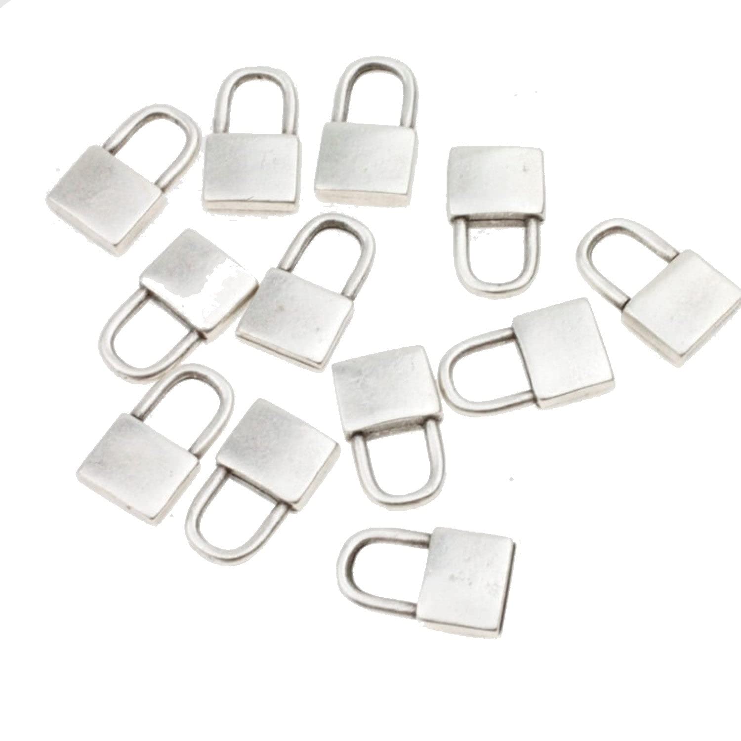 10Pcs DIY Charm Padlock for Bracelet Necklace Jewelry Making - Perfect for Handmade Gifts, Party Favors & Fashion Accessories