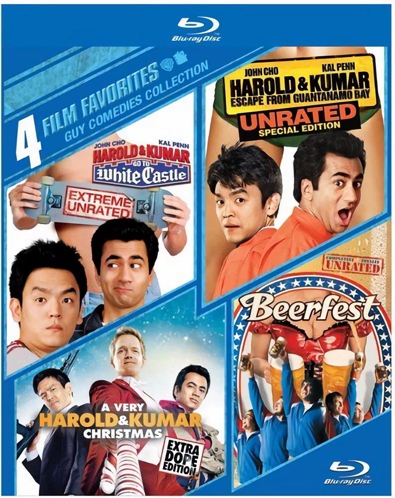 4 Film Favorites: Guy Comedies Blu-ray Collection - Hilarious Movies for Men's Night, Bachelor Parties & Guy Bonding