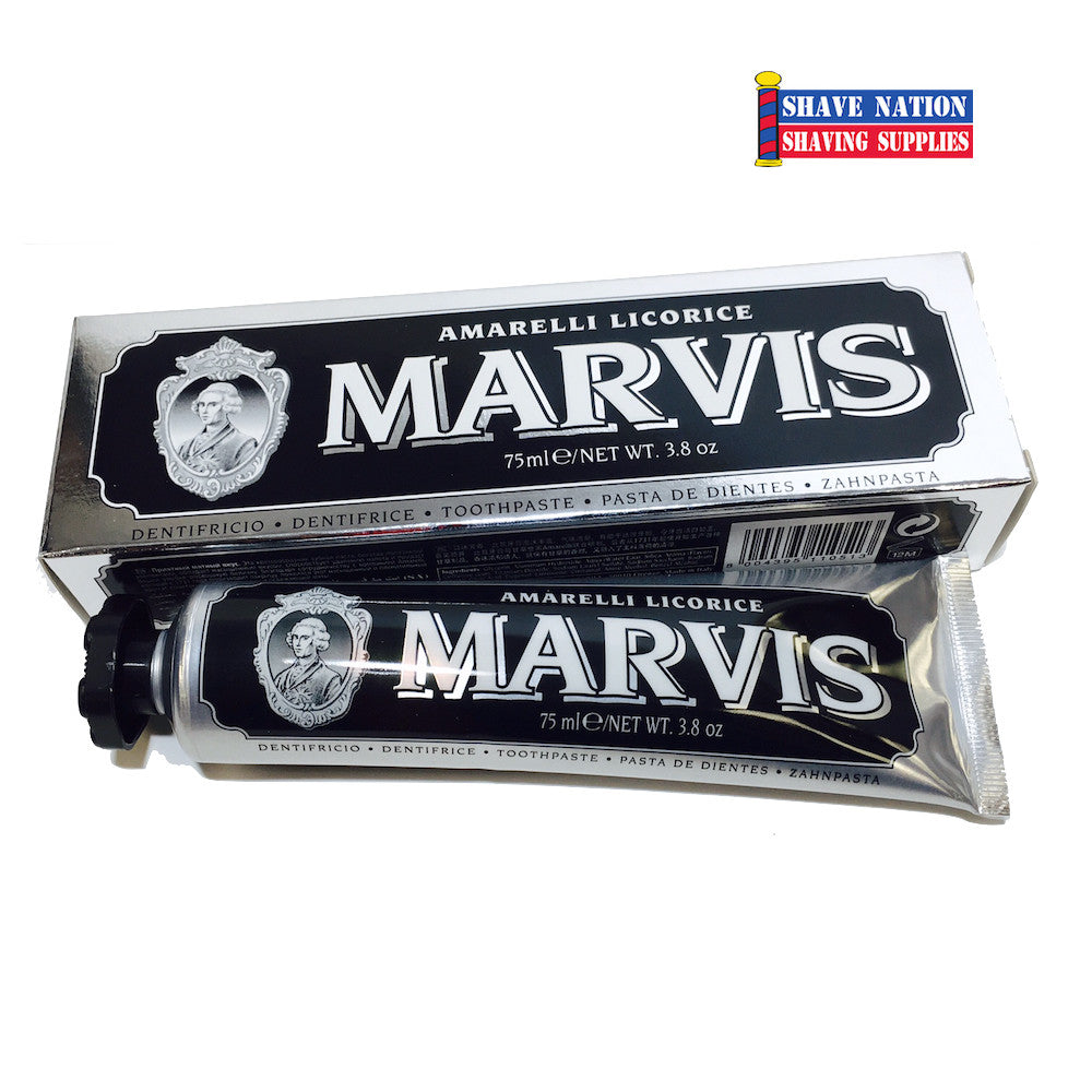 Marvis Amarelli Licorice Flavored Toothpaste - Refreshing Mint & Licorice Blend for Fresh Breath & Oral Care - Perfect for Travel, Home & Office Use