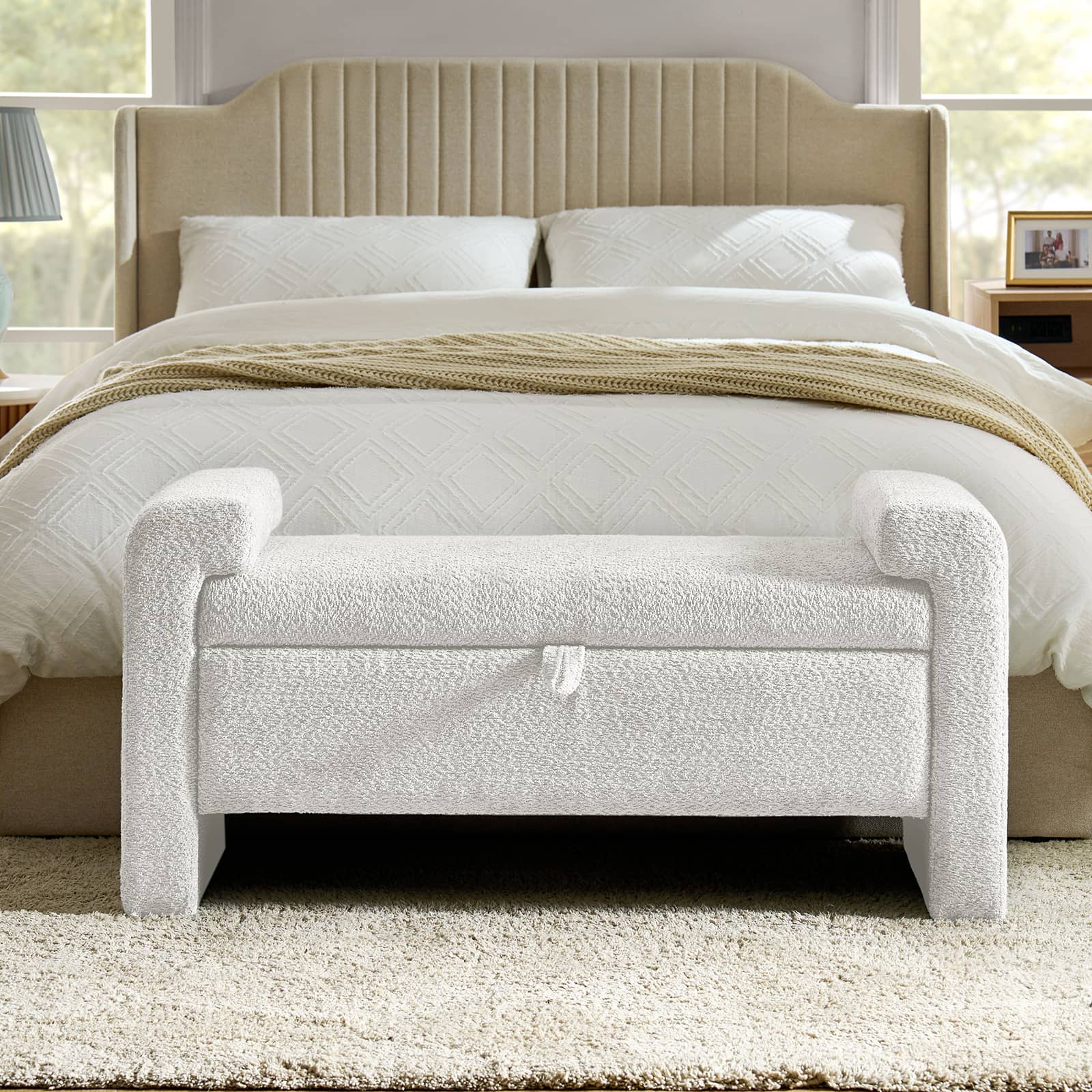 Baldesca Wooden Bench with Storage Drawer - Solid Wood Frame, Sturdy & Versatile Entryway, Bedroom, or Living Room Seating Furniture