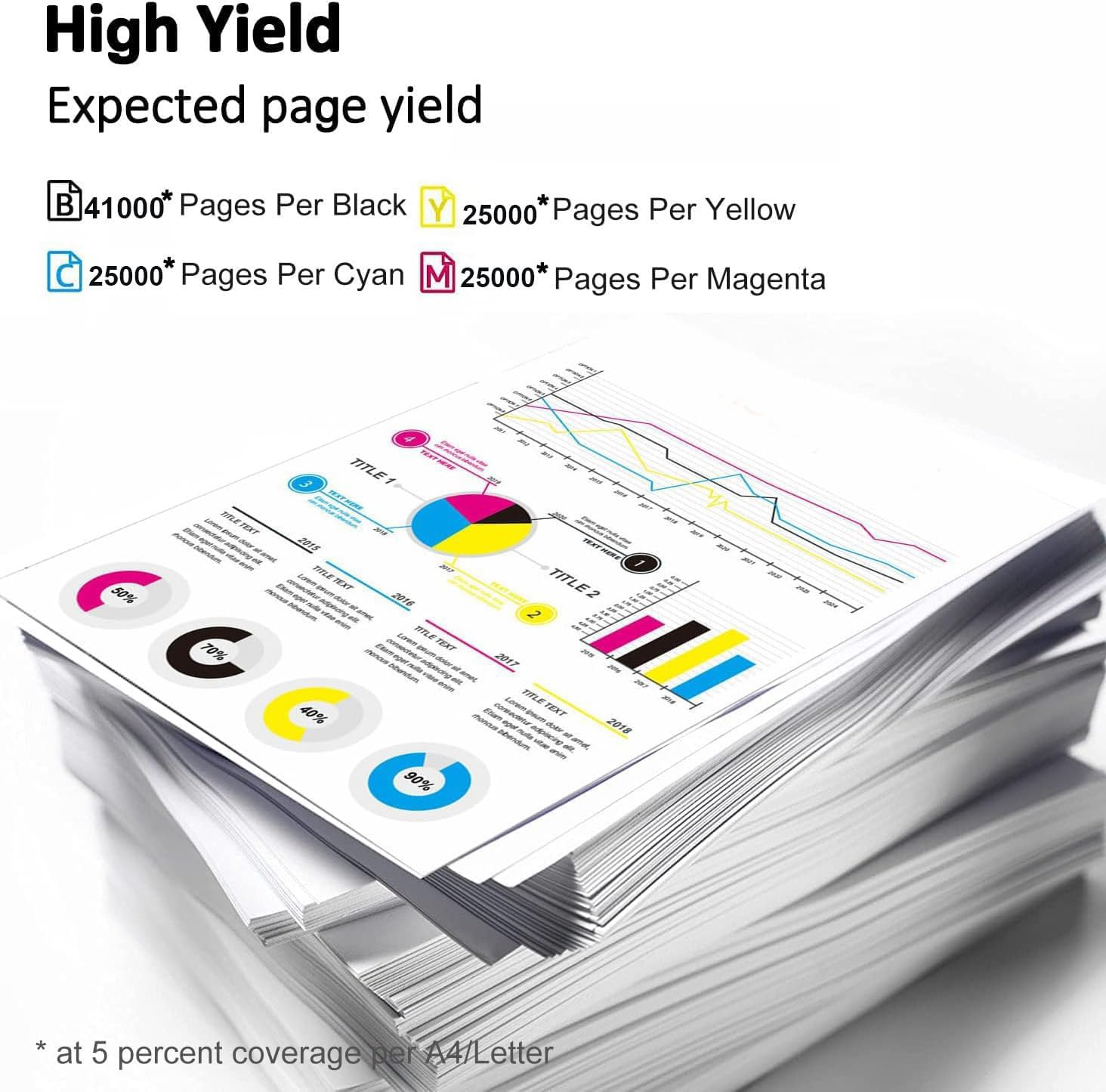 High Yield GPR-53 GPR53 Toner Cartridge Replacement for Canon ImageRunner Advance C3325i C3330i C3530i Series Printers (Black, Cyan, Magenta, Yellow) - Perfect for Office & Home Printing Needs
