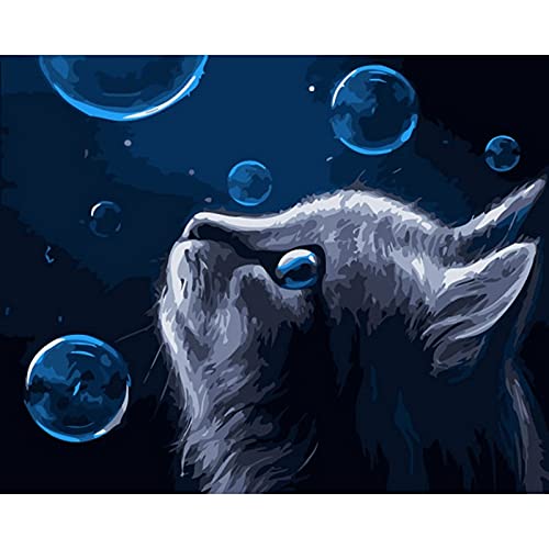 40x50cm DIY Hand Painted Oil Painting Kit - Paint by Numbers for Adults & Kids, Cat Portrait Art, Home Wall Decor, Unique Gift Idea (Ready to Frame) | Perfect for Relaxation, Stress Relief & Creative Family Activities
