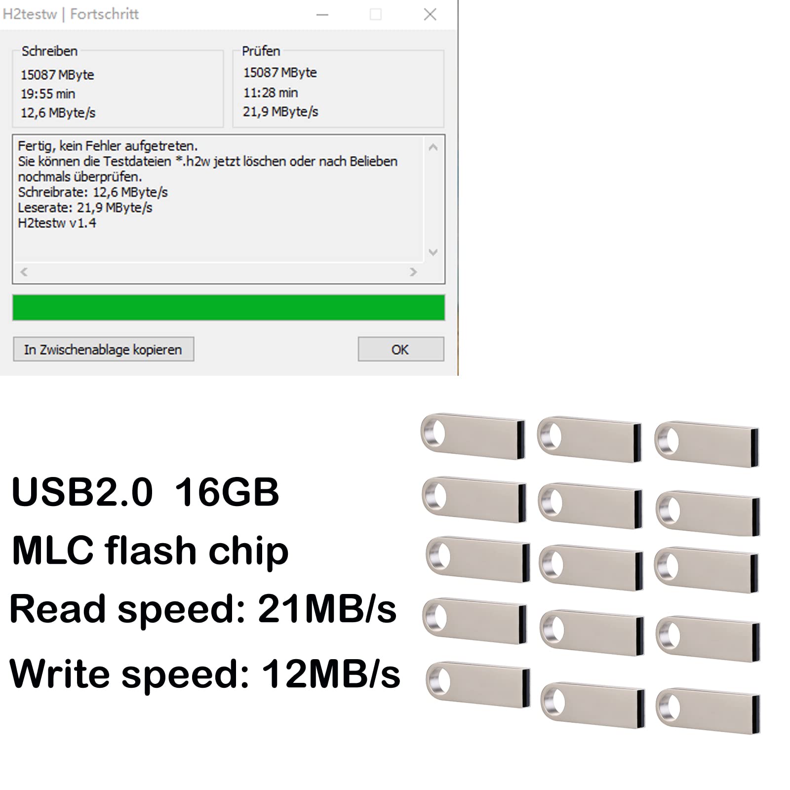 16GB Mini USB Flash Drive 100 Pack - Bulk Thumb Drives for Business, School & Events - No Logo USB Memory Stick for Data Storage & Transfer