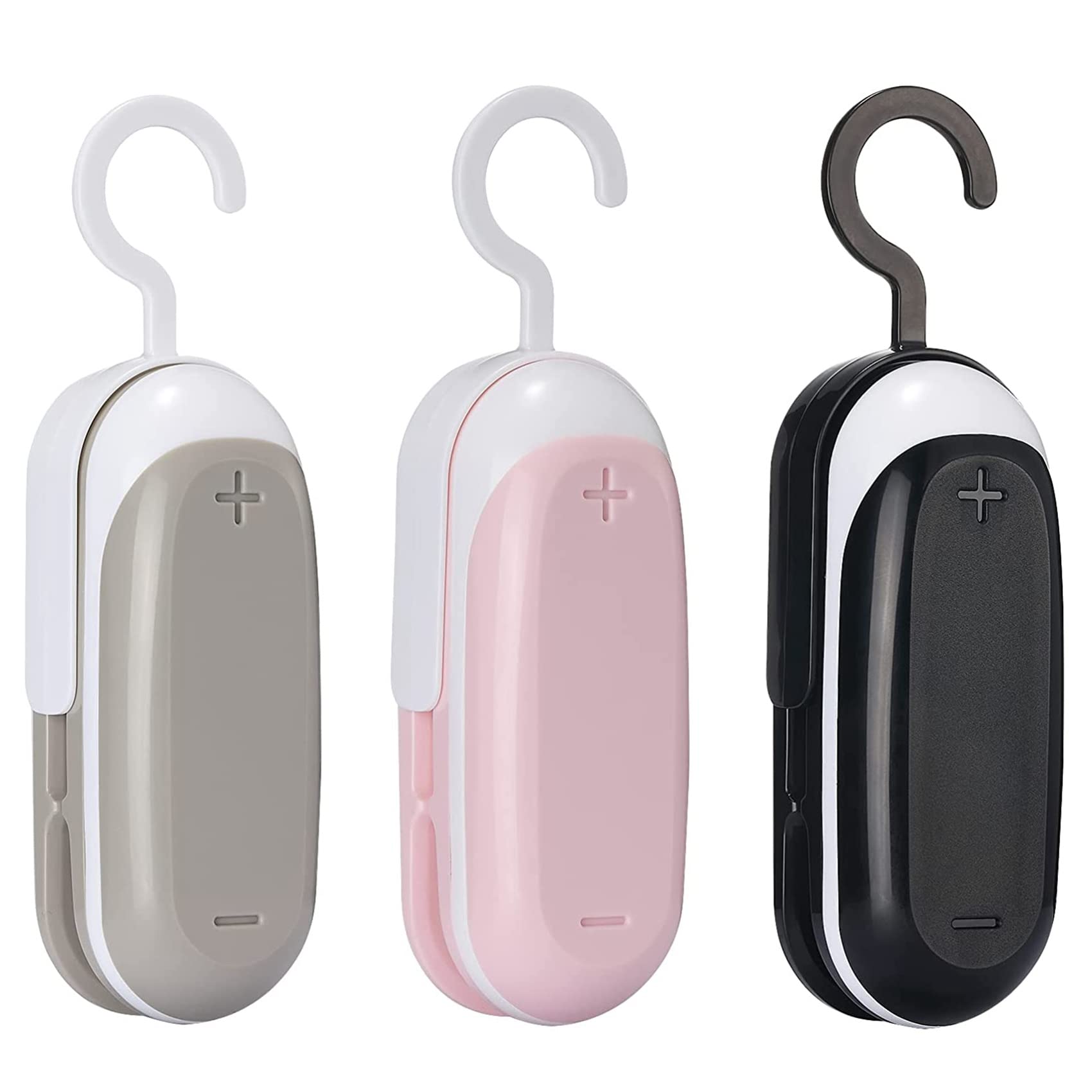 Premium 3-Pack Handheld Heat Sealer for Food Bags & Chip Bags - Includes Built-in Cutter & Hook for Easy Storage | Perfect for Kitchen, Camping & Travel Snack Preservation