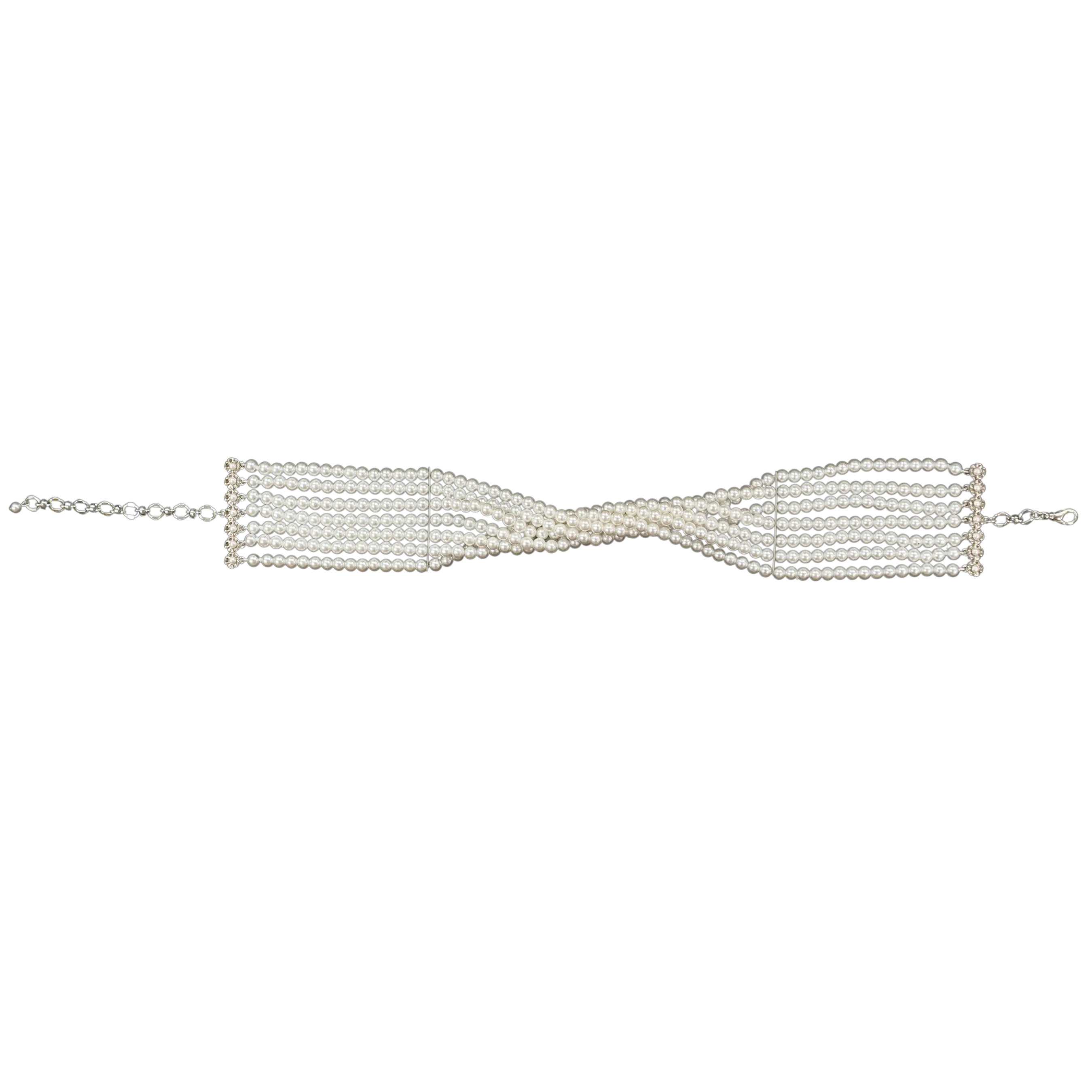 Elegant Pearl Choker Necklace for Women - Vintage Pearl Collar Necklace with Adjustable Chain - Perfect for Weddings, Parties & Special Occasions