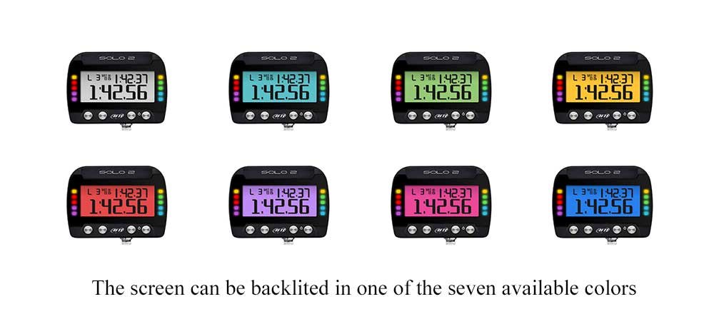 AiM Sportline SOLO2 GPS Lap Timer with Backlit LED Display - High Precision Racing Timer for Track Days, Autocross & Motorsports (X47 Series) | Perfect for Professional Drivers & Motorsport Enthusiasts