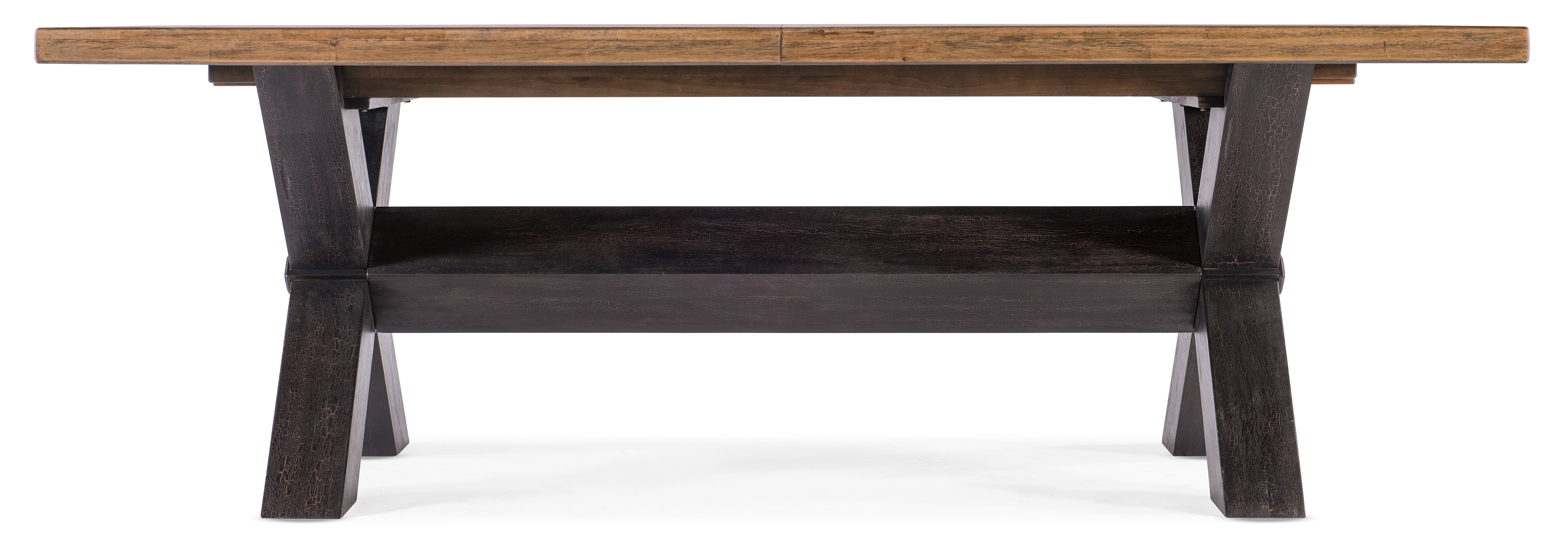 Big Sky Trestle Dining Table - Extendable with 2 20-inch Leaves | Rustic Farmhouse Style | Perfect for Family Gatherings & Dinner Parties