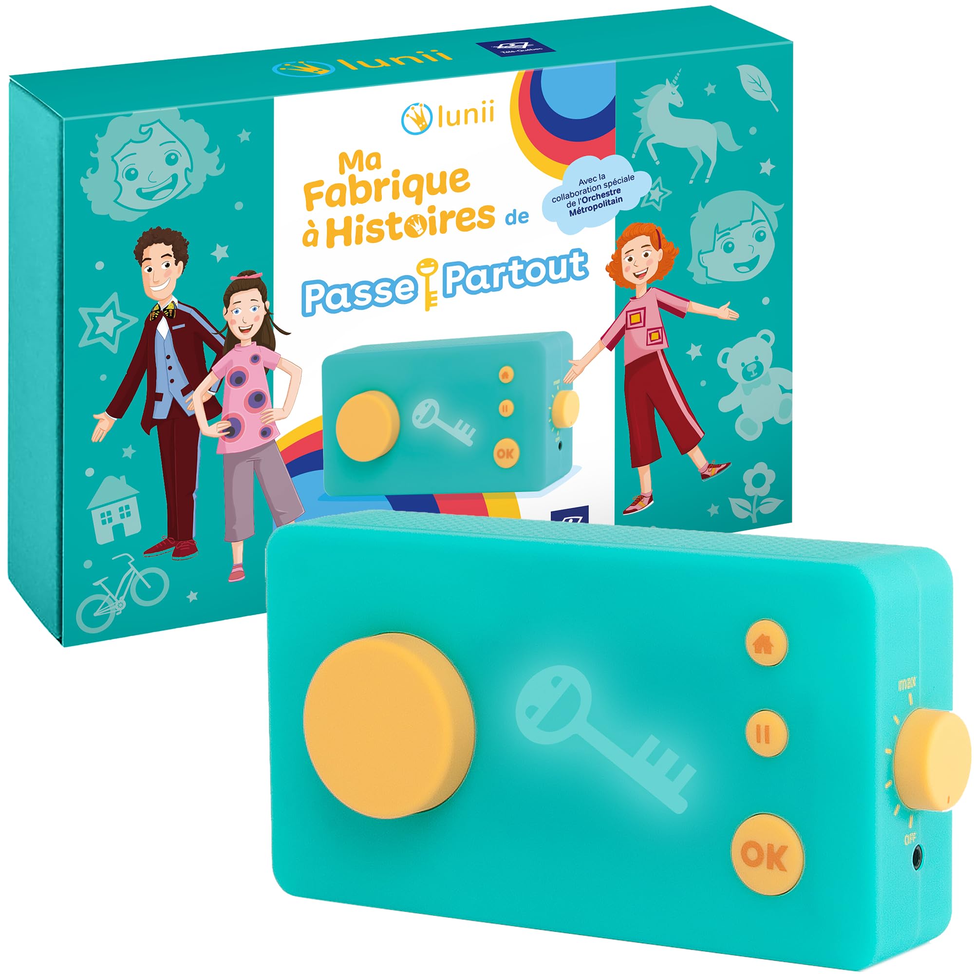 Lunii My Story Factory - French Version - Interactive Audio Storytelling Toy for Kids Ages 3-8 - Screen-Free Learning & Imagination Development - Perfect for Bedtime, Travel & Creative Play
