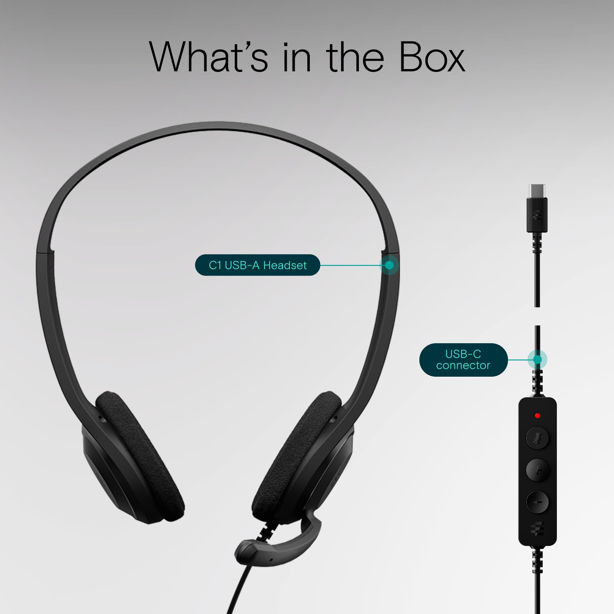 EPOS C1 USB C Wired Headset - Noise-Canceling Microphone, Hi-Fi Sound, Comfortable On-Ear Design for Office & Home - Perfect for Video Calls, Gaming & Remote Work (Chromebook Certified)