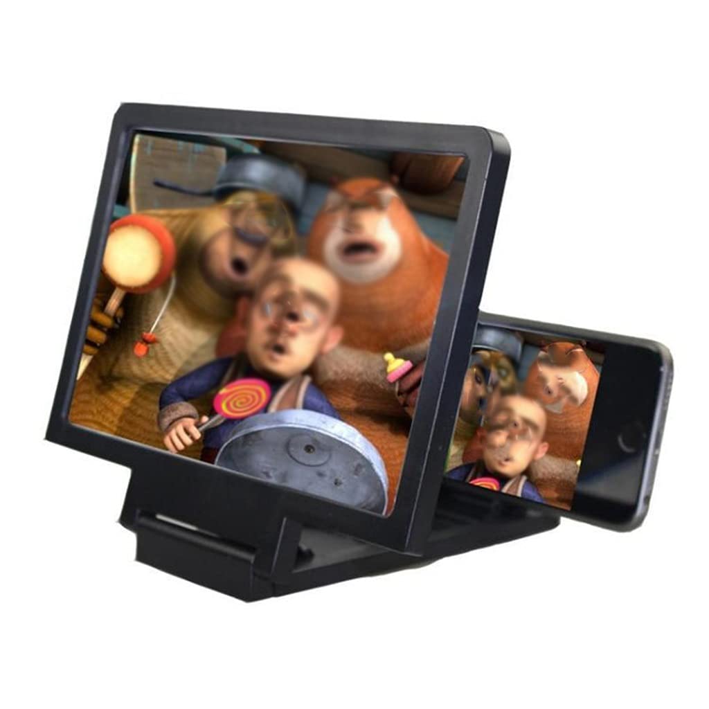 3D Screen Amplifier for Smartphones - Foldable HD Magnifying Glass Stand with Eye Protection | Perfect for Watching Movies, Gaming & Video Calls