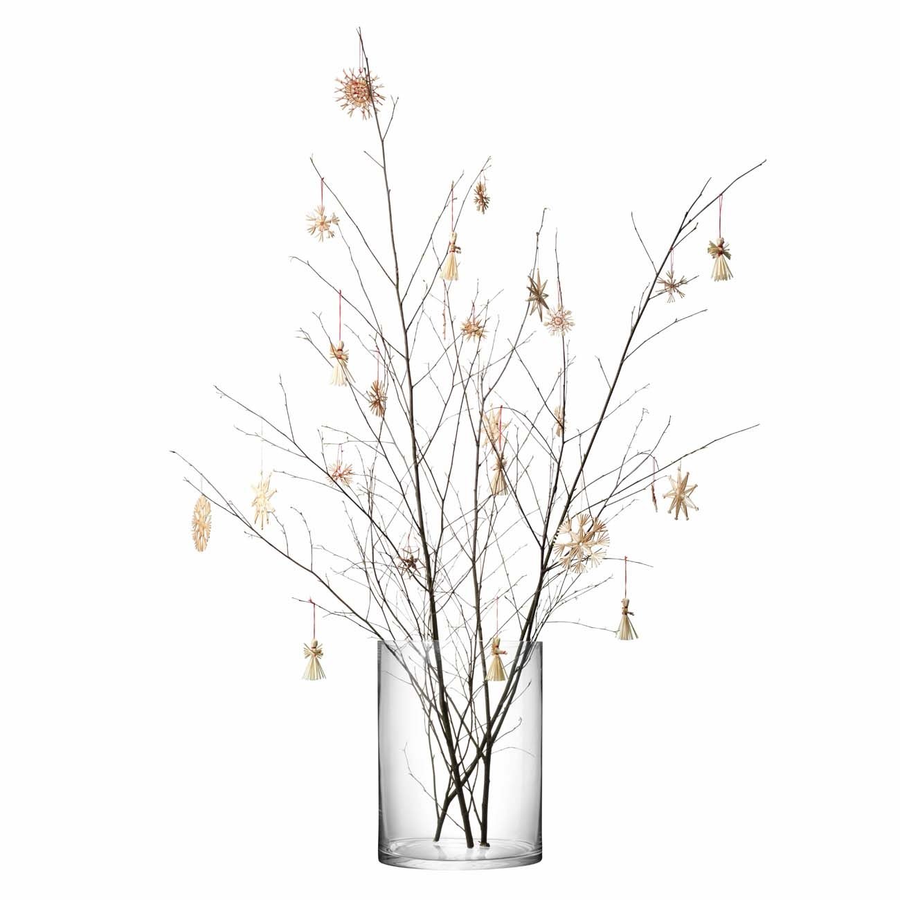 LSA International 40 cm Clear Glass Column Vase and Candle Holder for Wedding Centerpieces, Home Decor, and Event Styling