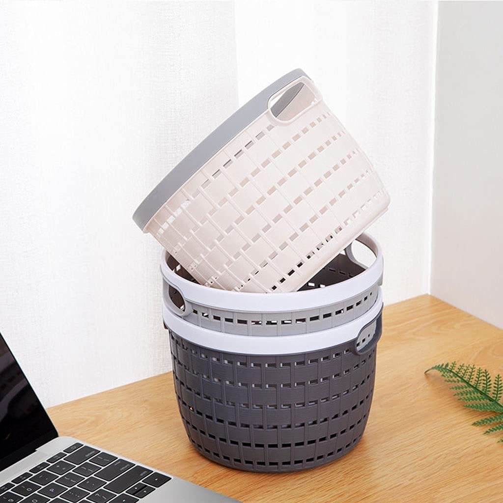 Mini Desktop Trash Can with Pressing Ring - Small Office & Dressing Table Garbage Bin for Home, Office, Bedroom (Color: Black) | Perfect for Desks, Bathrooms, and Small Spaces
