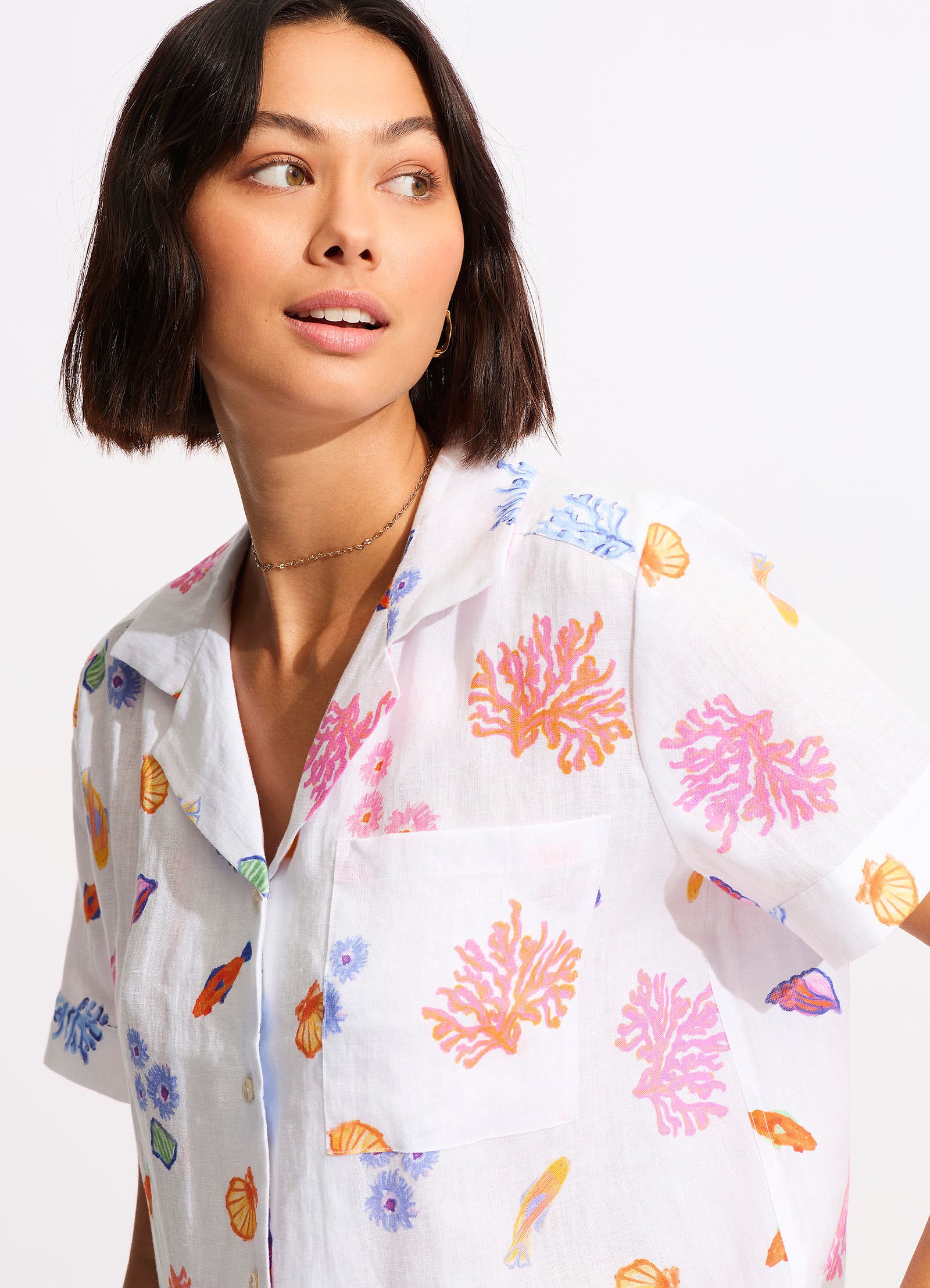 Under The Sea Beach Shirt for Men & Women - White Ocean Themed Casual T-Shirt - Perfect for Summer Vacations, Beach Parties, and Tropical Getaways