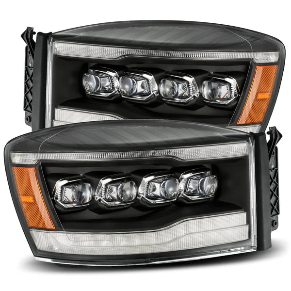 06-08 Dodge Ram NOVA Series LED Projector Headlights - Black Housing for Improved Night Visibility | Perfect for Off-Roading & Night Driving