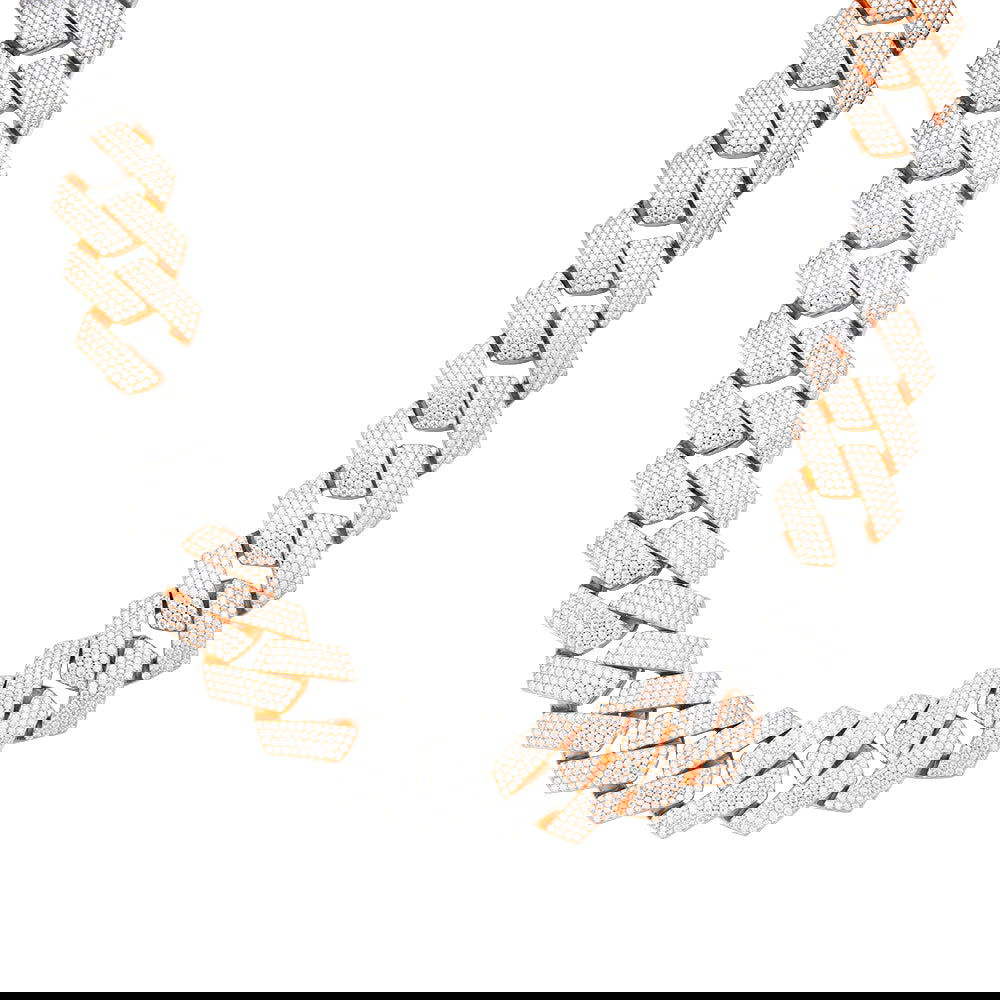 925 Sterling Silver Moissanite 23mm Miami Cuban Link Chain Necklace for Men - 22 Inch Length, Durable & Hypoallergenic - Perfect for Gifts, Parties, and Everyday Wear