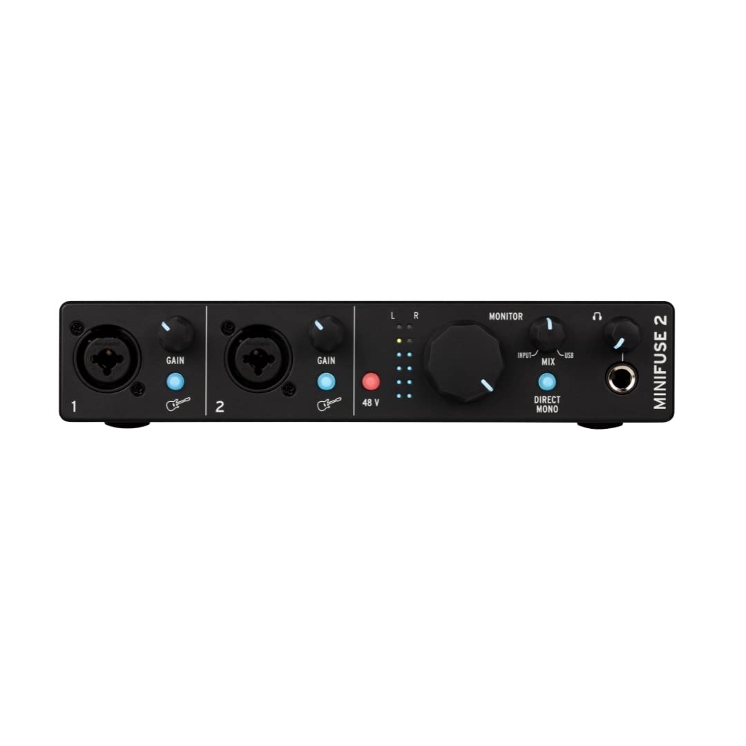 MiniFuse 2 USB-C Audio Interface - Black (Renewed) | Professional Studio Recording | Podcast & Music Production | Home & Portable Use