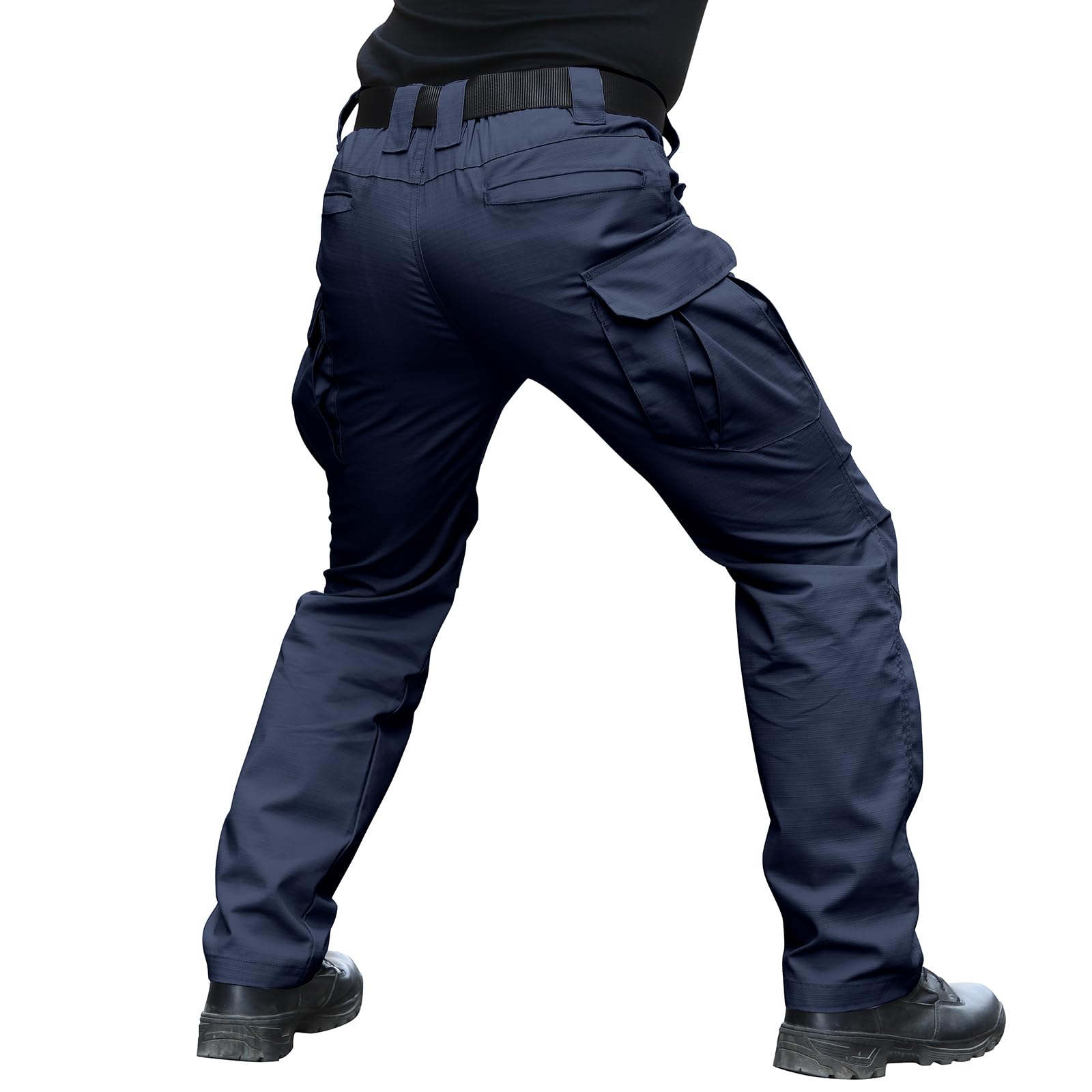 Men's Stretch Tactical Pants - Water Resistant Ripstop Cargo Pants for Outdoor, Work & Hiking | Lightweight Durable EDC Pants for Camping, Travel & Tactical Activities