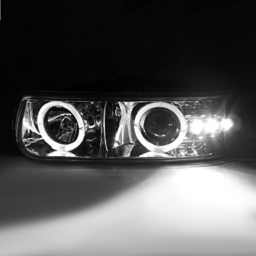 Silverado Halo Clear Projector Headlights with LED DRL Fog Strips & Bumper Lamps - Upgrade Your Chevy Truck Lighting for Off-Road & Night Driving