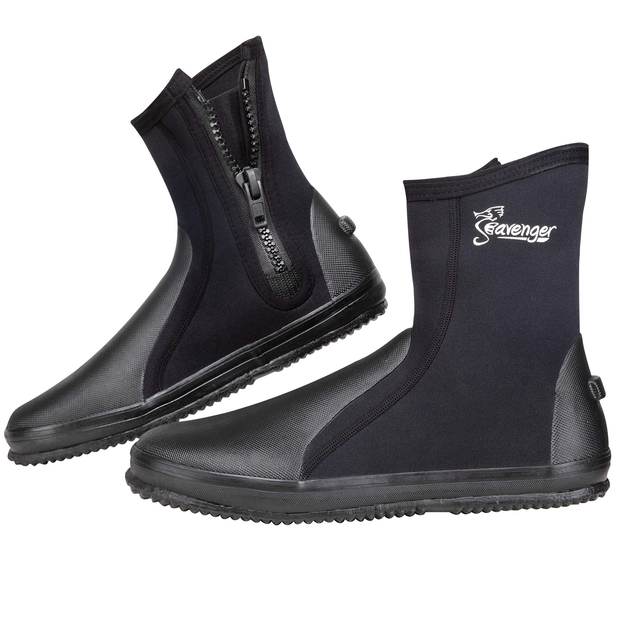 Seavenger Tall 3mm Neoprene Tortuga Dive Boots for Men & Women - Warm Waterproof Scuba Diving Shoes for Snorkeling, Surfing, Kayaking & Beach Activities