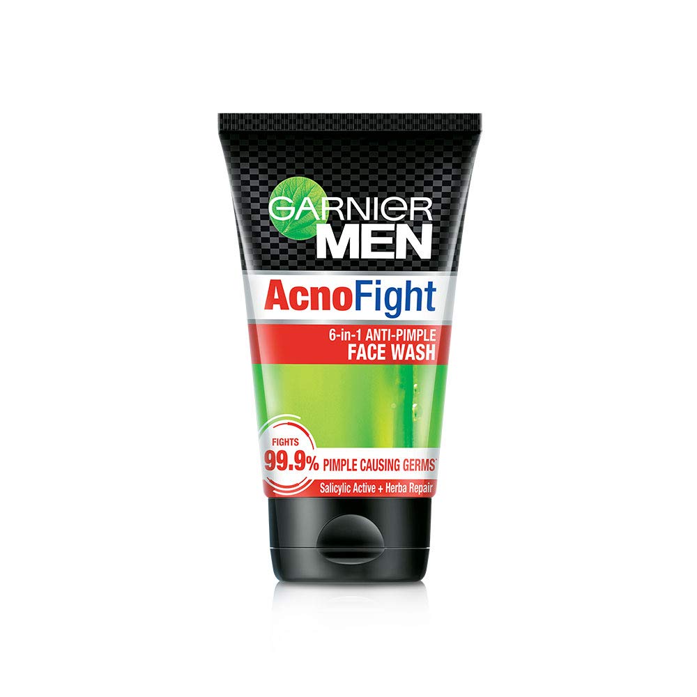 Garnier Men Power White Anti-Dark Cells Brightening Face Wash & Acno Fight Anti-Pimple Cleanser - 100g Each | Men's Skincare for Dark Spots & Acne | Daily Face Wash Routine for Clear, Radiant Skin