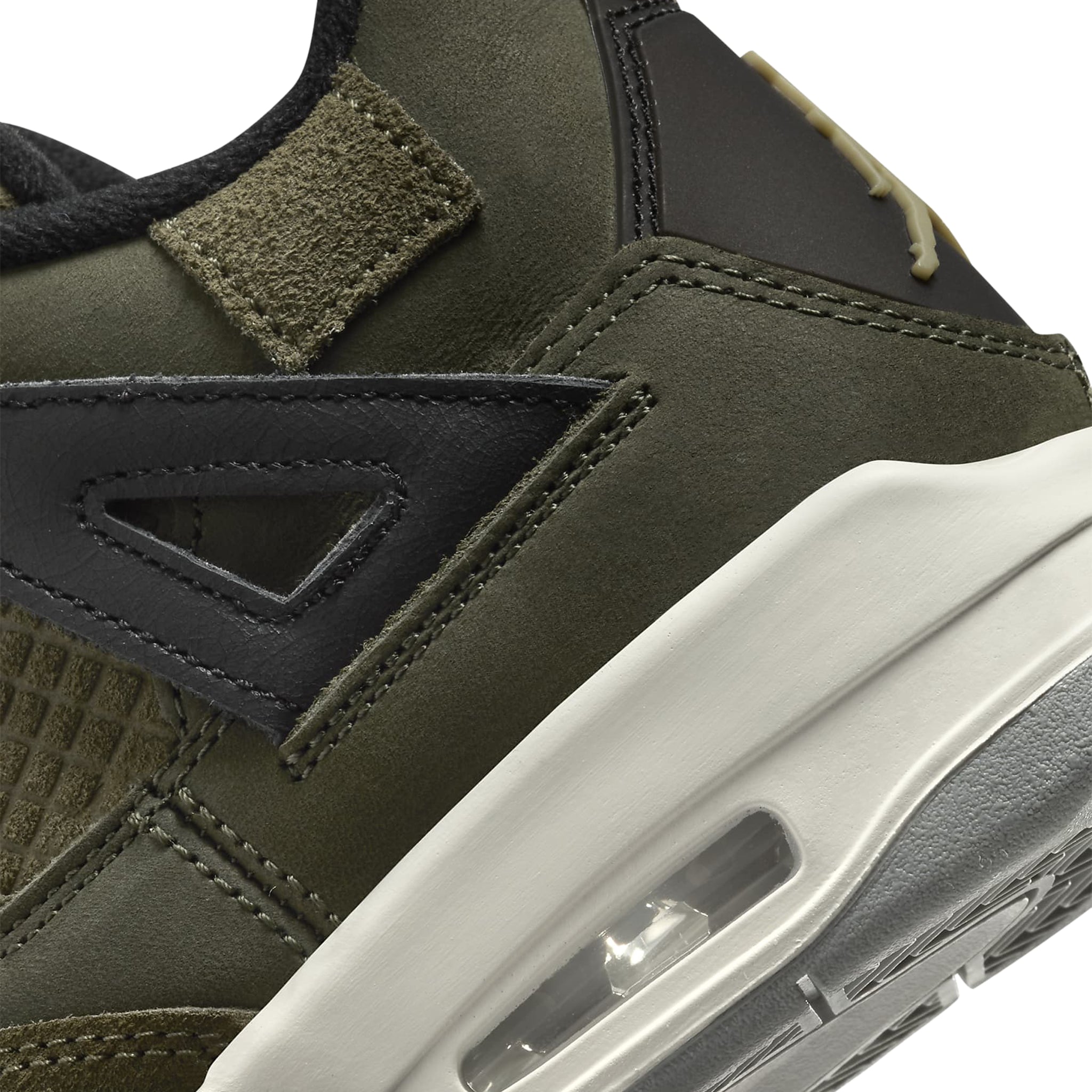Air Jordan 4 Retro SE Craft Olive Sneakers for Girls - Premium Basketball Shoes for Sports & Casual Wear - Perfect for School, Gym, and Street Fashion