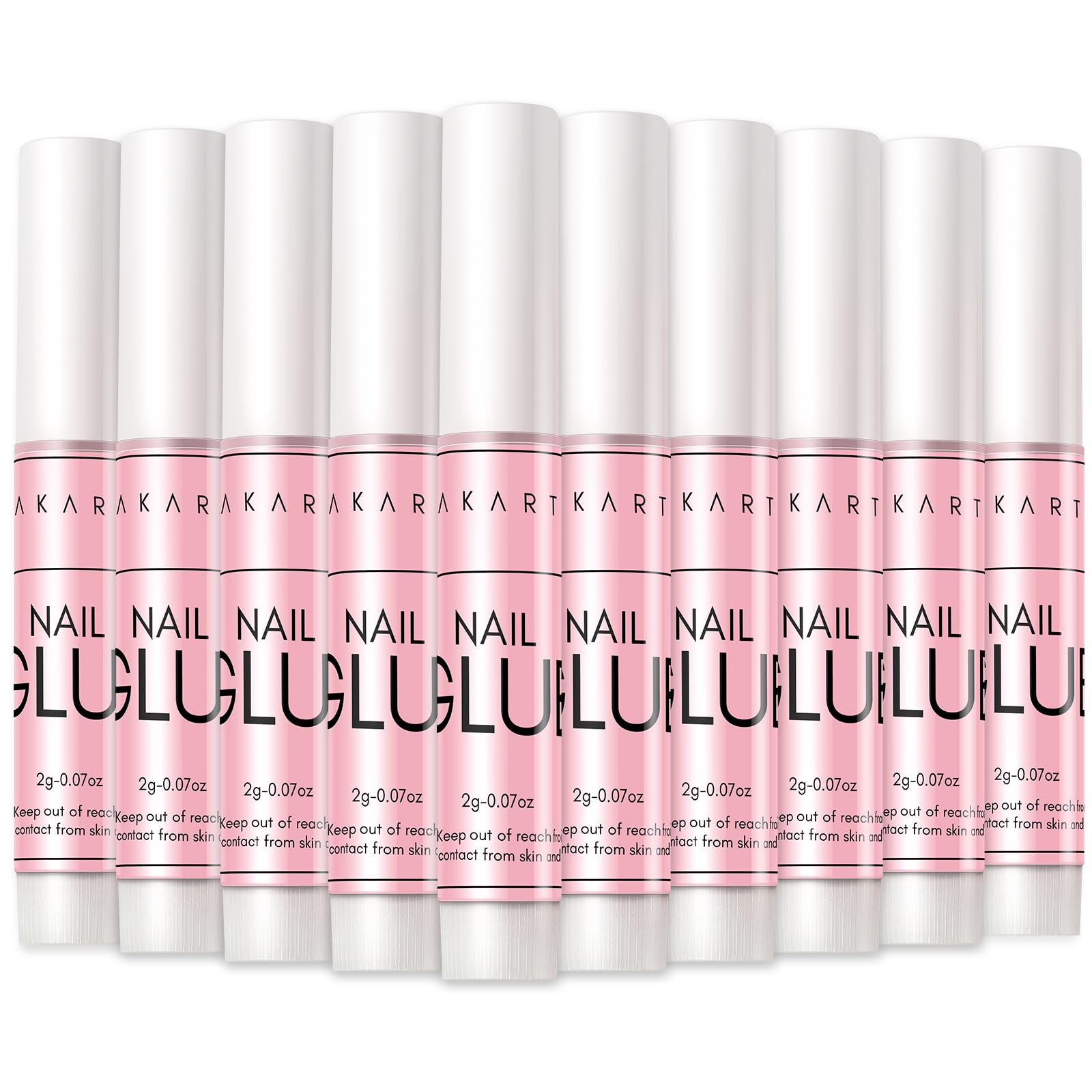 Makartt Super Strong Nail Glue for Press On Nails - Professional Acrylic Nail Adhesive, Long Lasting Fake Nails & Broken Nails Repair Kit (10Pcs) - Perfect for Salon, Home Manicures & Nail Extensions