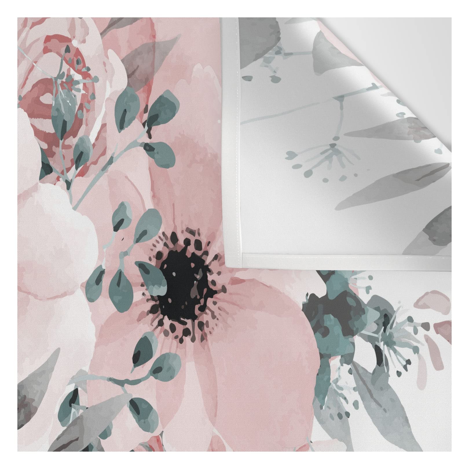 Flower Watercolor Tapestry - Blush Pink & Gray Floral Print Wall Hanging by Megan Morris - 88x104 Inch Large Bohemian Decor for Bedroom, Living Room, Dorm