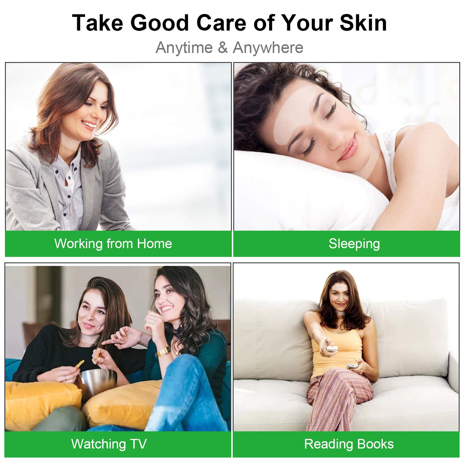 Anti-Wrinkle Silicone Facial Patches - Forehead, Neck & Chest Wrinkle Remover Pads for Smoothing Skin | At-Home Skincare Treatment for Fine Lines & Wrinkles | Perfect for Nighttime Use, Travel & Daily Skin Care Routine