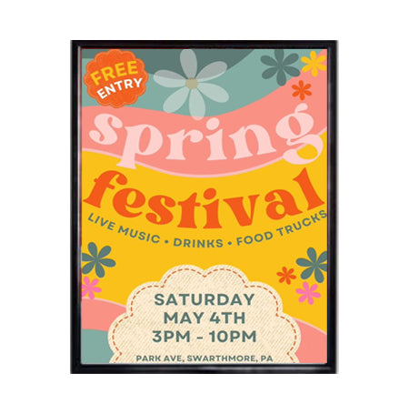20x20 Beveled Poster Frame - Top or Side Load Sign Holder for Art, Photos & Posters - Perfect for Home, Office & Gallery Displays