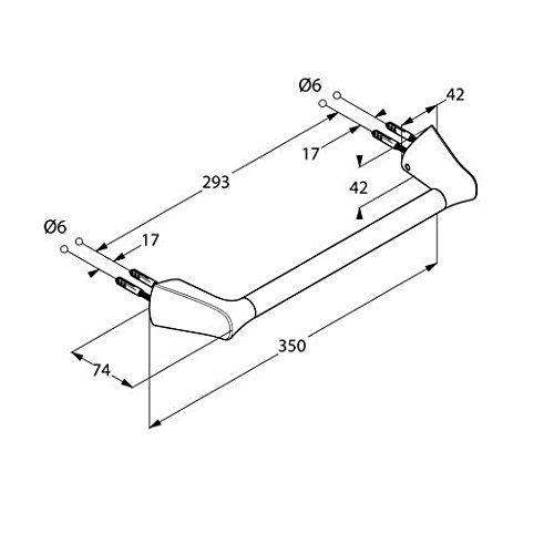Amba Bath Handle - 5398105 - Non-Slip Shower Grab Bar for Elderly & Disabled - Perfect for Bathroom Safety & Accessibility