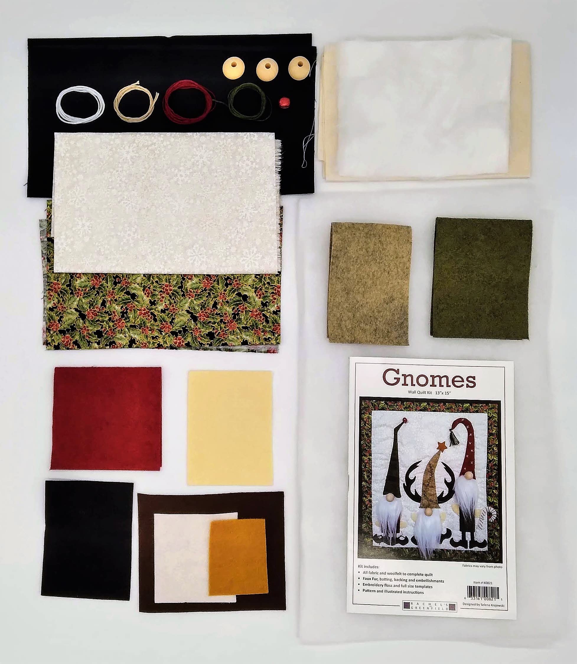 Rachel's of Greenfield Gnomes Wall Quilt Kit - 13
