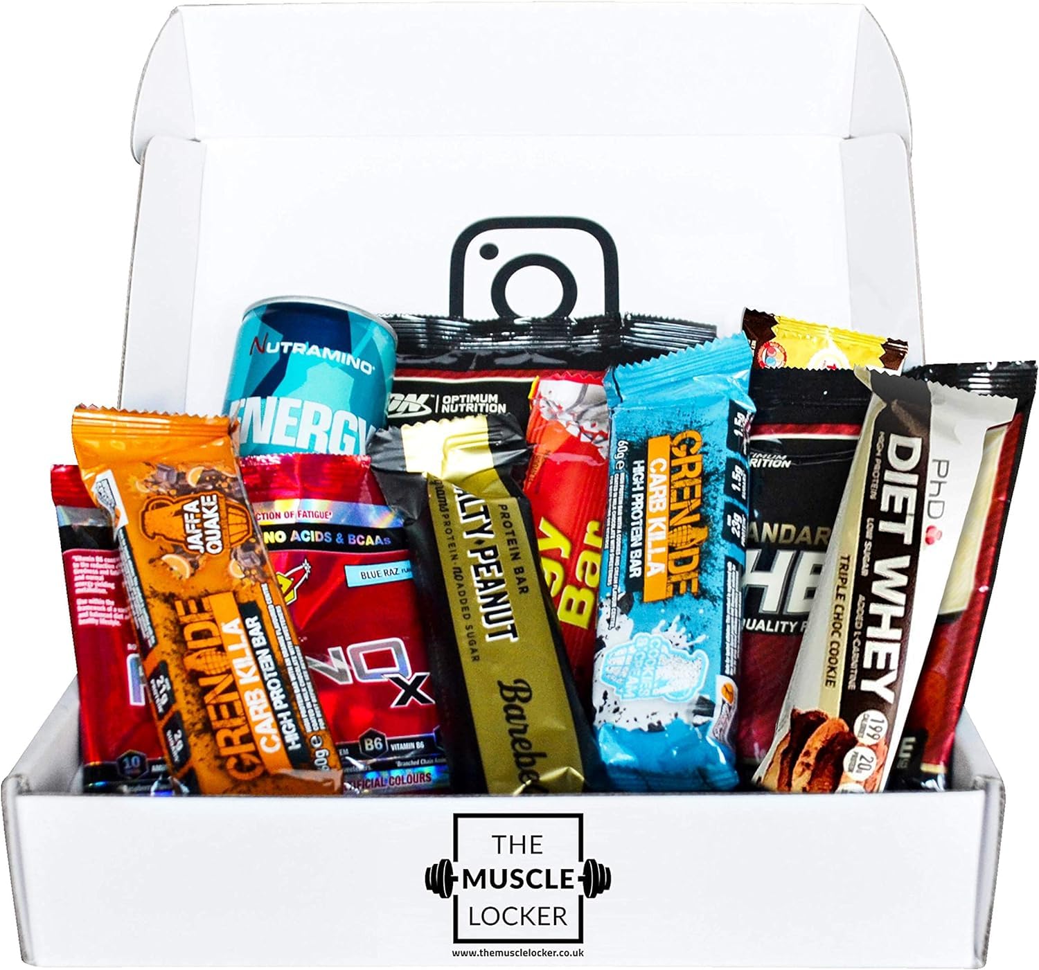 Muscle Locker Protein Snack Box - High Protein Gift Hamper with Energy Bars & Healthy Snacks for Gym Lovers | Perfect Fitness Gift for Men & Women | Post-Workout Recovery & On-The-Go Nutrition
