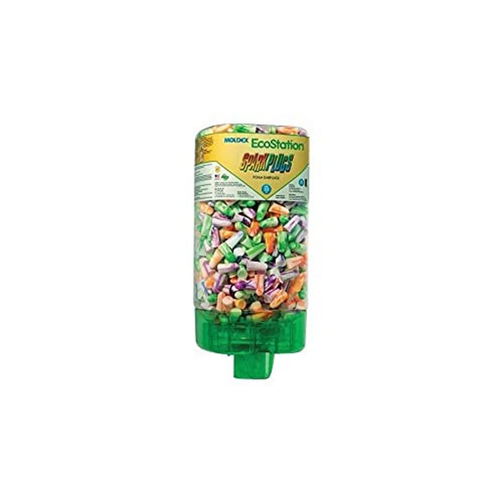 EcoStation SparkPlugs 6703 Earplug Dispenser Starter Kit - Reusable Hearing Protection for Construction, Concerts & Sleep - Noise Reduction Safety Accessories for Work & Travel
