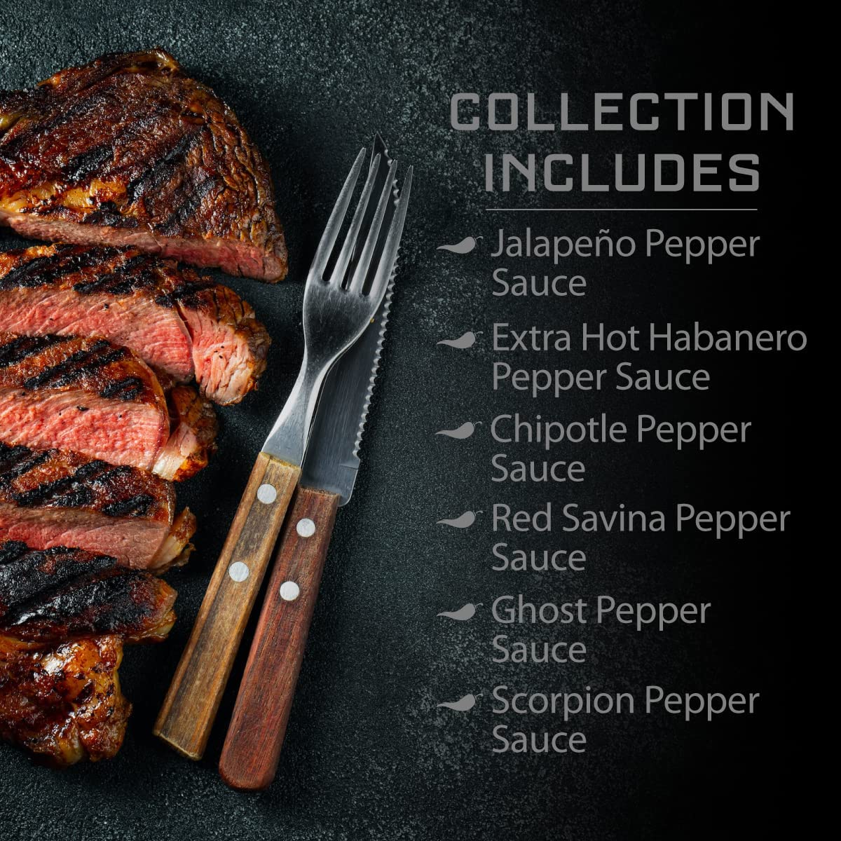 Melinda’s Extra Spicy Hot Sauce Gift Set - 6 Pack Gourmet Pepper Sauce Collection (Jalapeño, Habanero, Chipotle, Red Savina, Ghost & Scorpion) - 5oz Bottles - Perfect for Cooking, Grilling & Gifting
