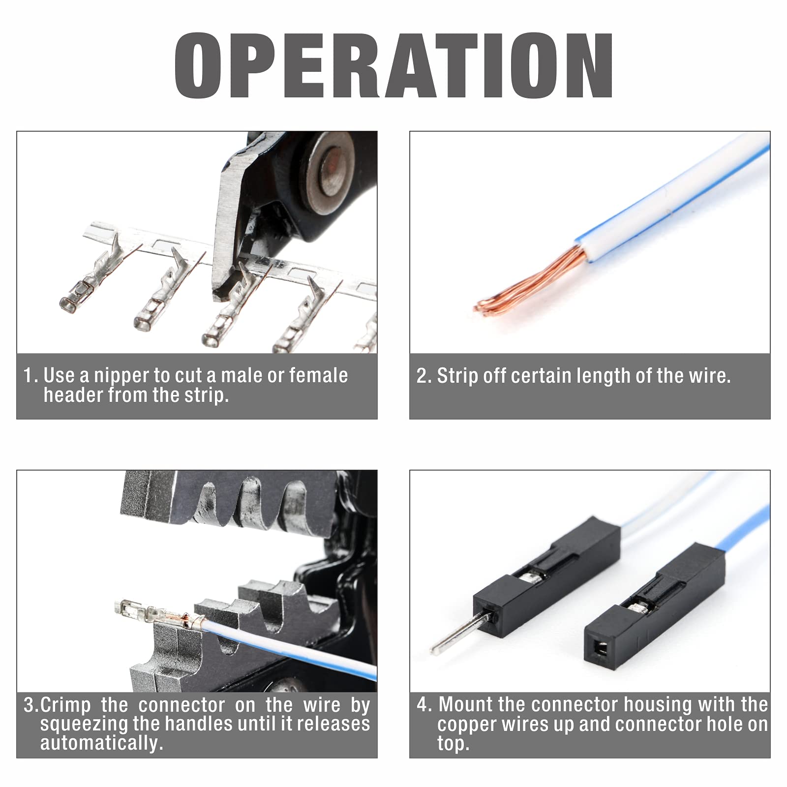 iCrimp SN-025 Dupont Crimper Tool - Precision Wire Crimping Tool for AWG 28-18 (0.1-1mm²) - Compatible with Harwin, Amphenol MINI-PV, Molex KK 396 & Micro Timer Connectors - Ideal for Electronics, DIY Projects & Electrical Repairs
