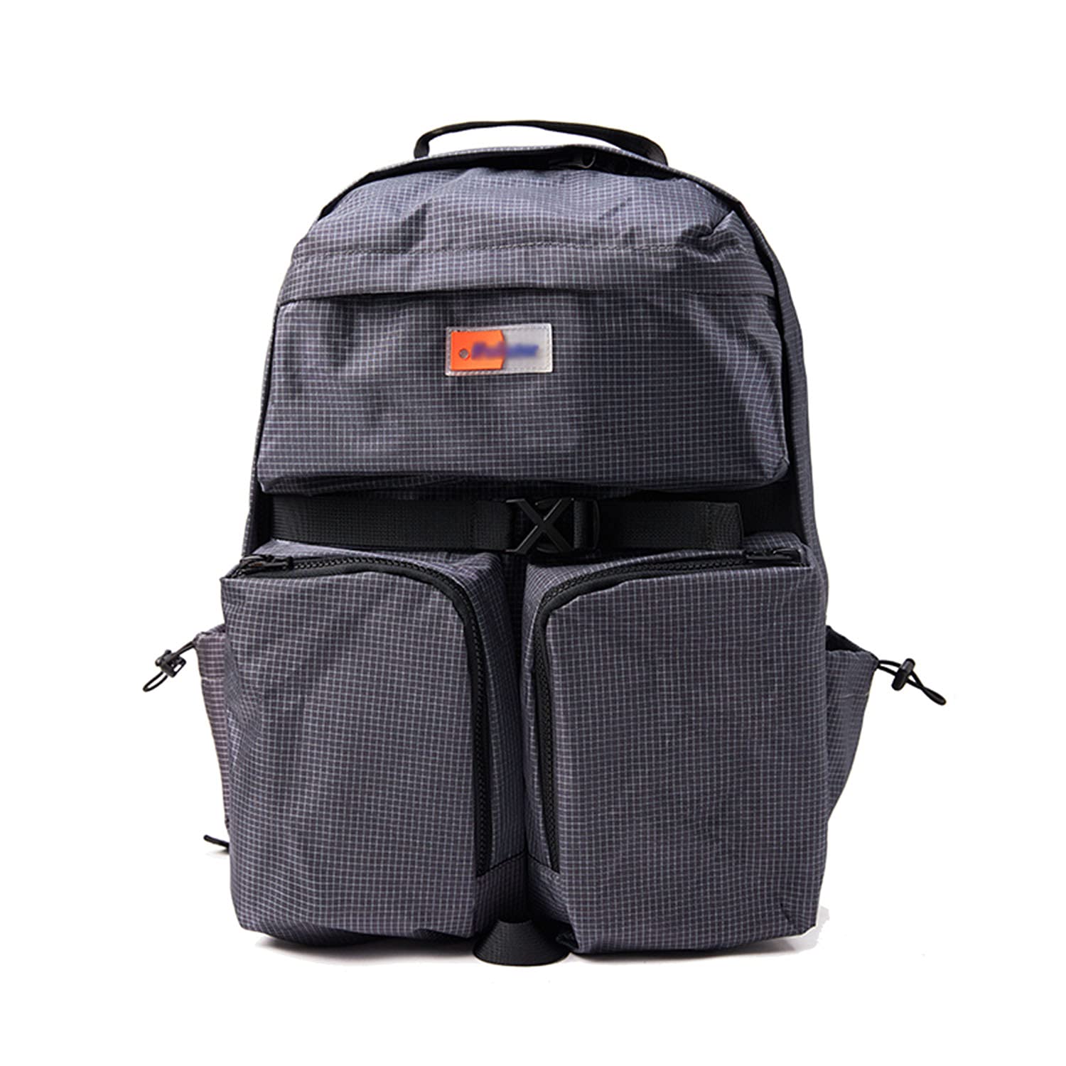 NMLC Unisex Waterproof Travel Backpack - Lightweight Laptop Backpack for Commuting, Cycling, School & Daily Use - Durable Gray Grid Design for Men & Women