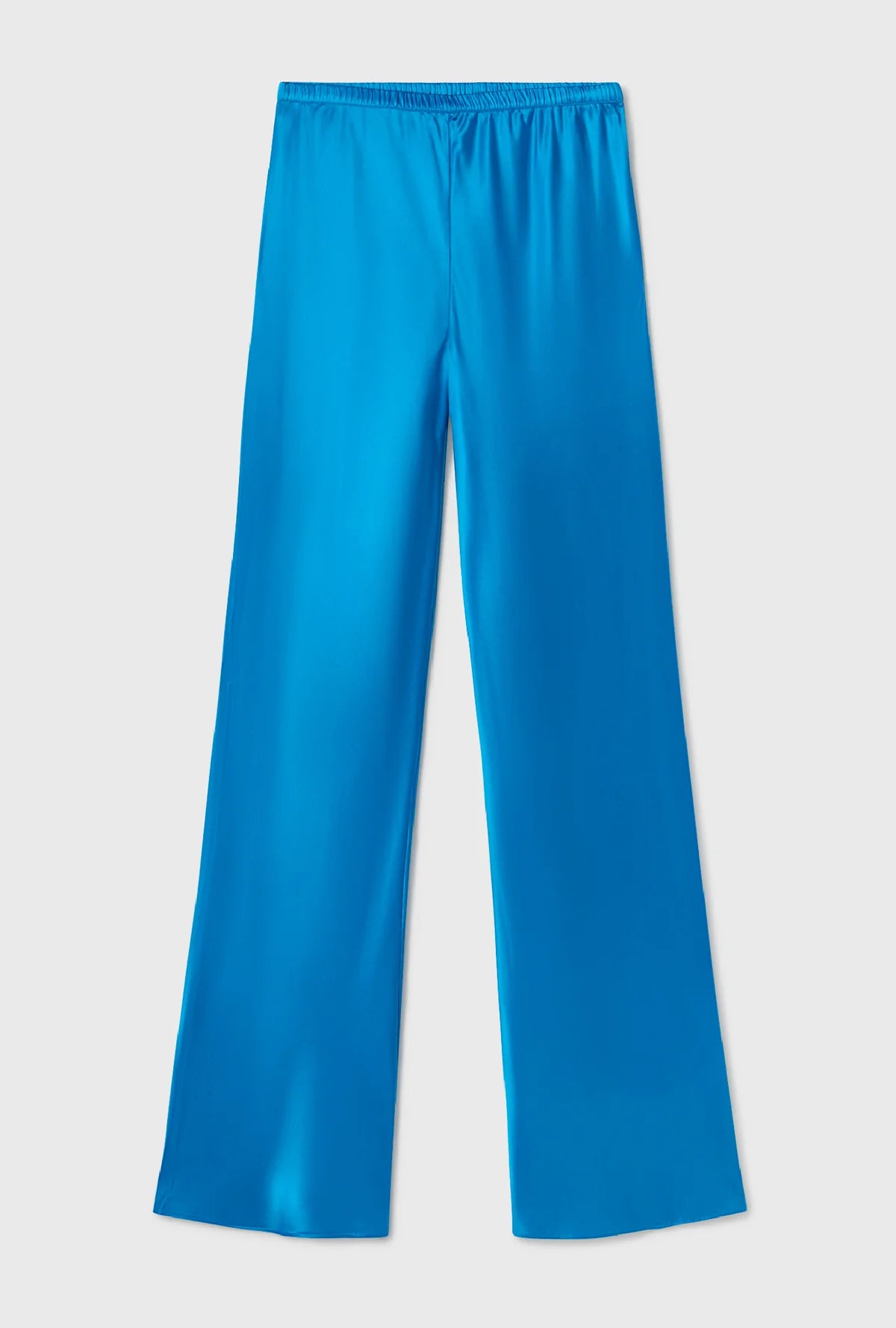Stylish Bias Cut Pants in Coast Blue | Women's High Waisted Wide Leg Trousers for Office & Casual Wear