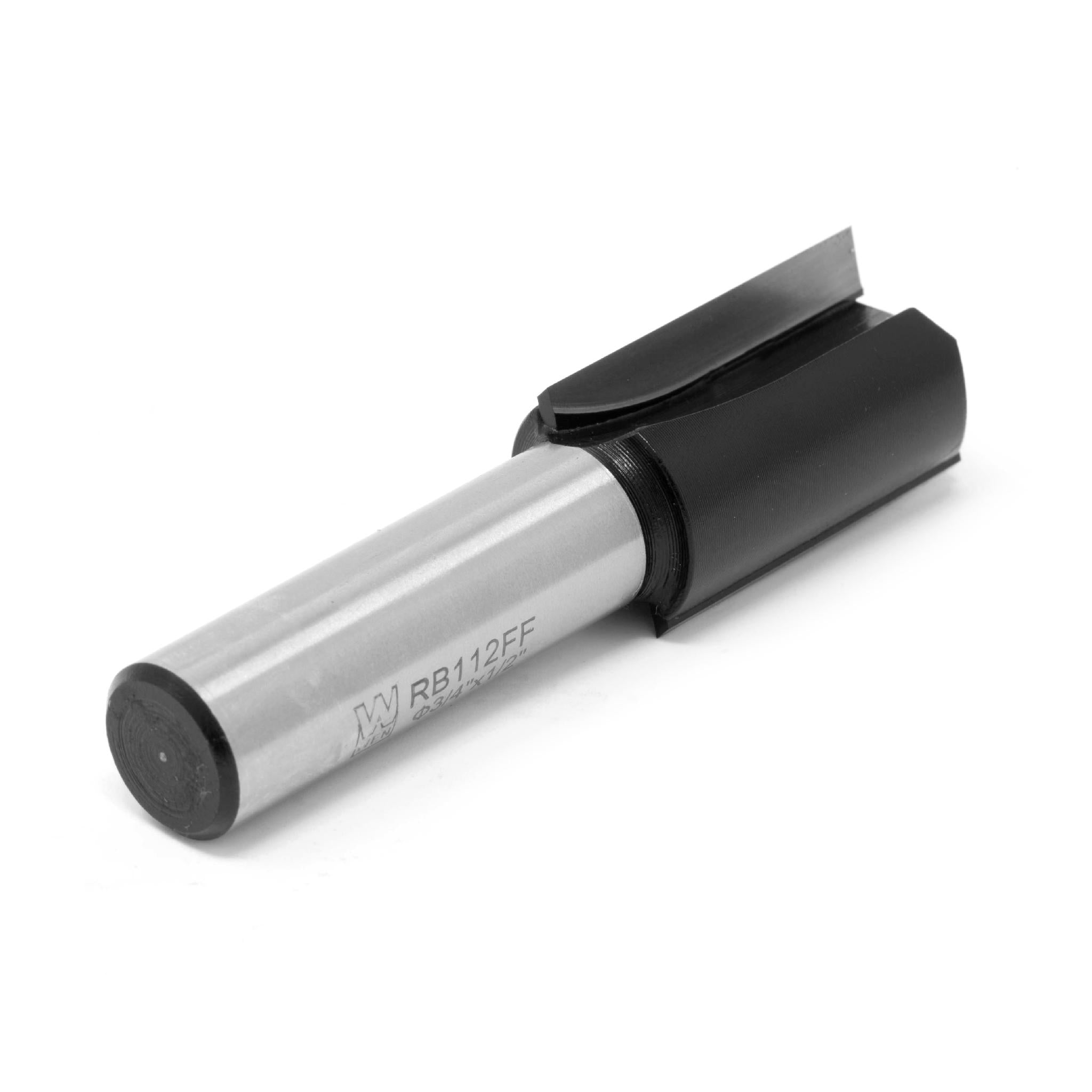 WEN RB112FF 3/4 Inch Straight 2 Flute Carbide Tipped Router Bit with 1/2 Inch Shank - Perfect for Woodworking, Cabinetry, and DIY Projects