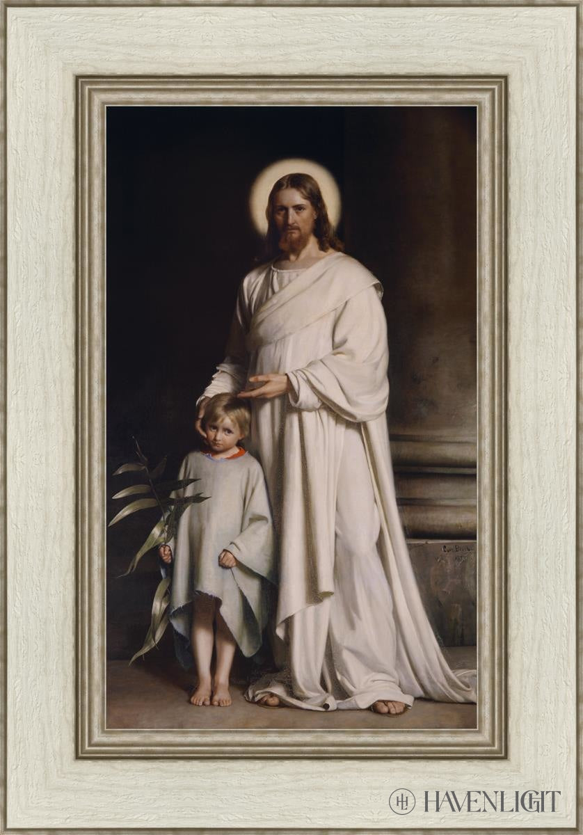 Christ With Boy By Carl Bloch - Religious Wall Art, Christian Home Decor, Biblical Painting for Living Room & Church