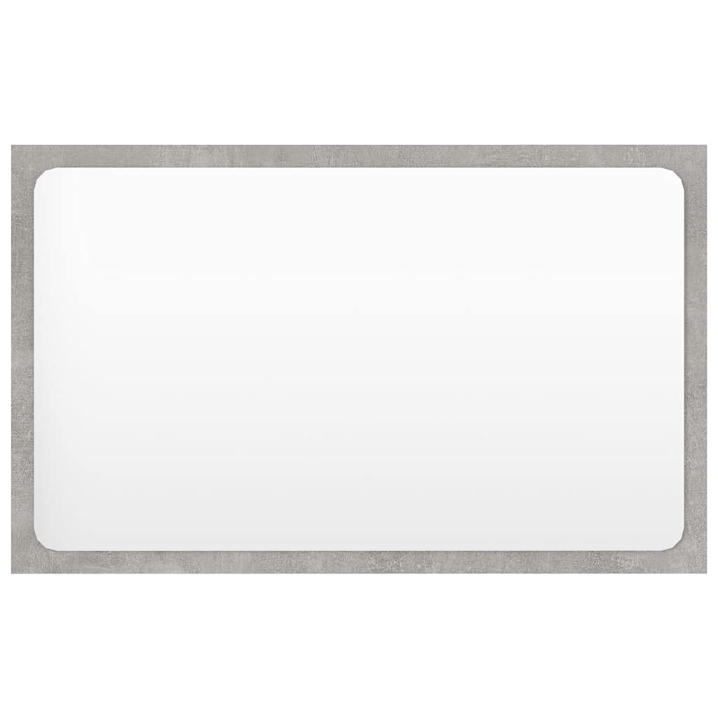 Modern Rectangle Wall Mirror - 24x15 Inch Framed Bathroom Vanity Mirror with Concrete Gray Finish, Chipboard Backing - Perfect for Bathroom, Living Room, Bedroom & Entryway Decor