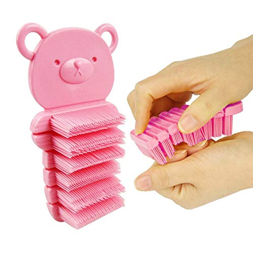 Professional Plastic Nail Brush for Manicure & Pedicure - Soft Bristles for Gentle Cleaning, Dust & Powder Removal - Pink (1PC) - Perfect for Home Nail Care & Salon Use