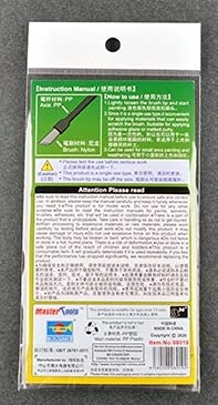 Master Tools Disposable Mini Diagonal Brush x 10 - Plastic Model Building Tools & Accessories for Hobby Kits (Item #08019) - Perfect for Miniature Painting, Warhammer, Gundam & Scale Model Detailing