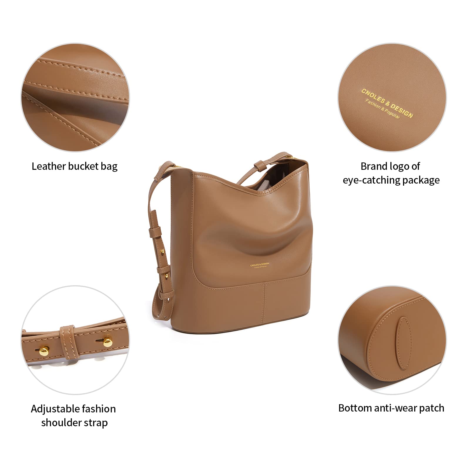 Genuine Leather Tote Bag for Women - Stylish Hobo Shoulder Satchel & Crossbody Purse - Perfect for Work, Travel & Everyday Use
