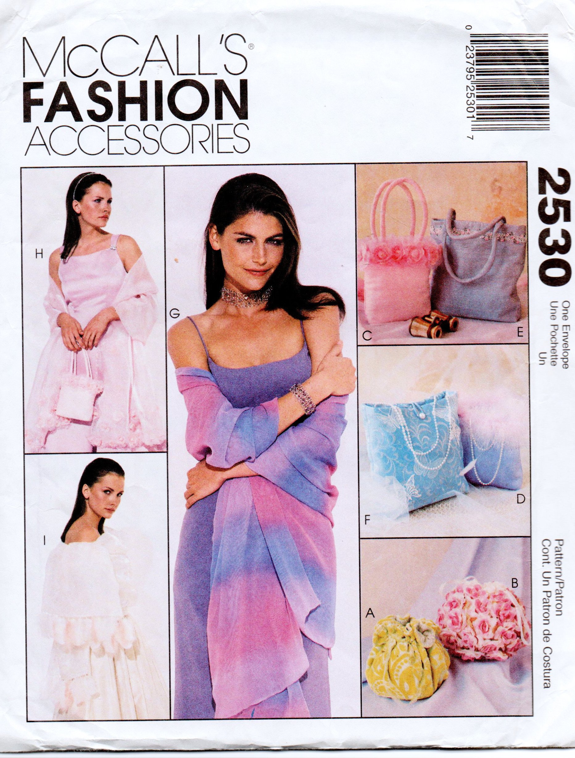 McCall's 2530 Women's Evening Bag & Stole Sewing Pattern - DIY Accessories for Formal Events, Prom & Weddings