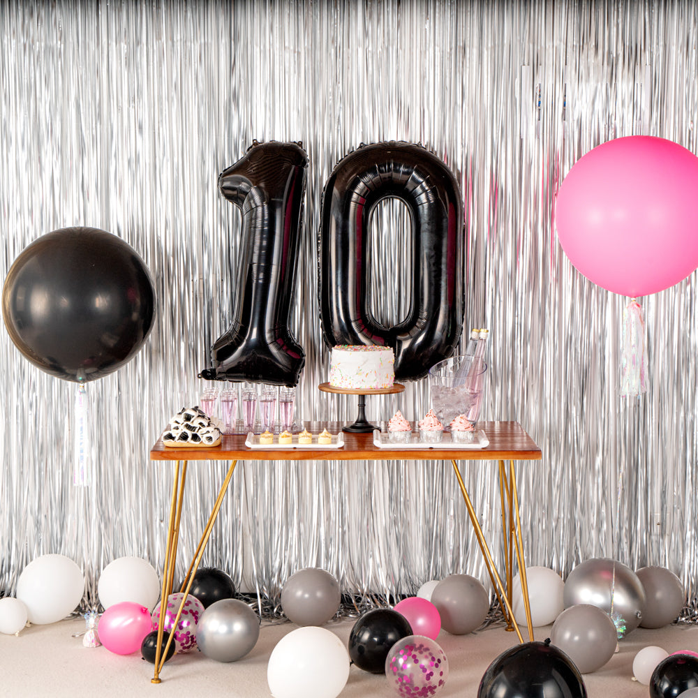 Balloonify Black Latex Balloons - 36 Inch Large Party Balloons (Pack of 10) for Birthday Decorations, Wedding Centerpieces & Halloween Party Supplies