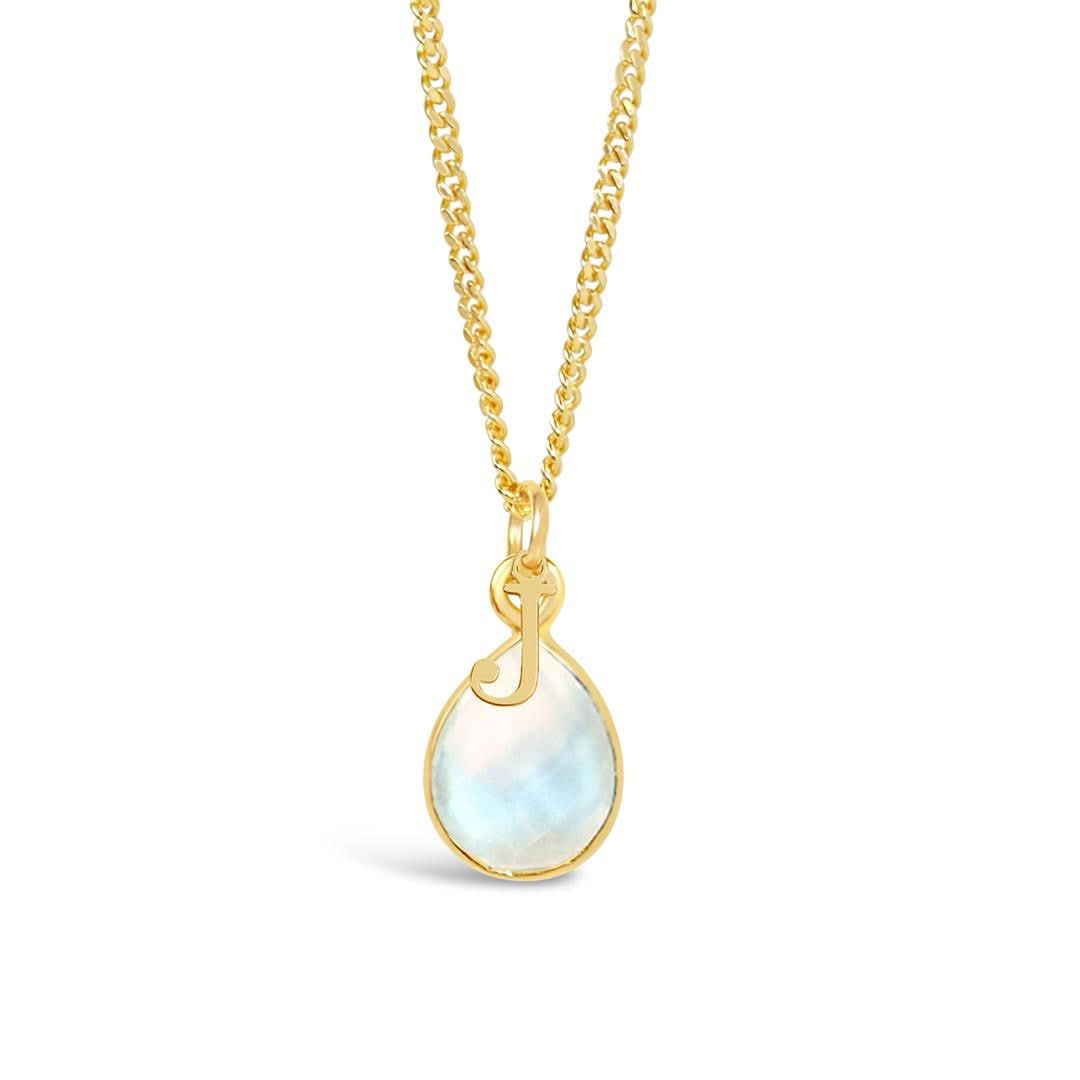 Moonstone Charm Necklace in Gold - June Birthstone Jewelry for Women | Perfect Gift for Birthday, Anniversary & Special Occasions