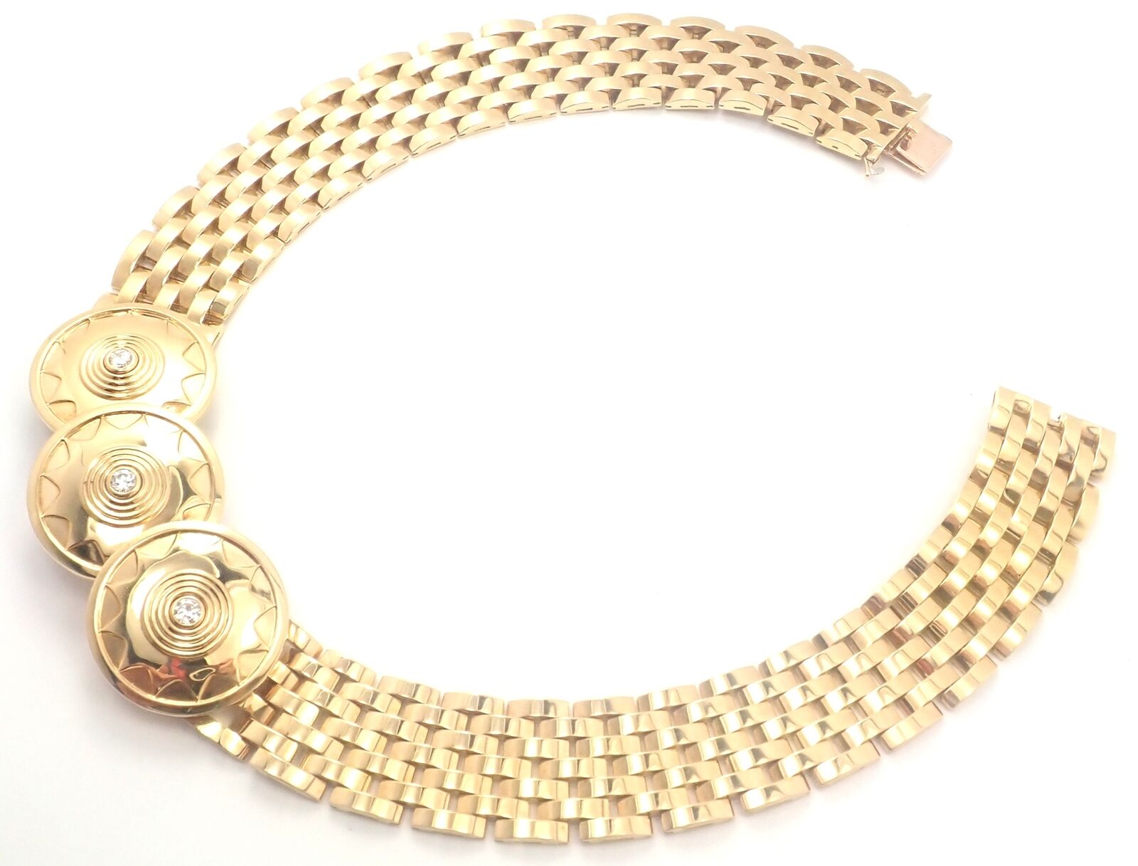 Authentic Cartier Maillon Panthere Seven Row 18k Yellow Gold Diamond Necklace for Women | Luxury Jewelry Gift for Anniversary, Birthday & Special Occasions